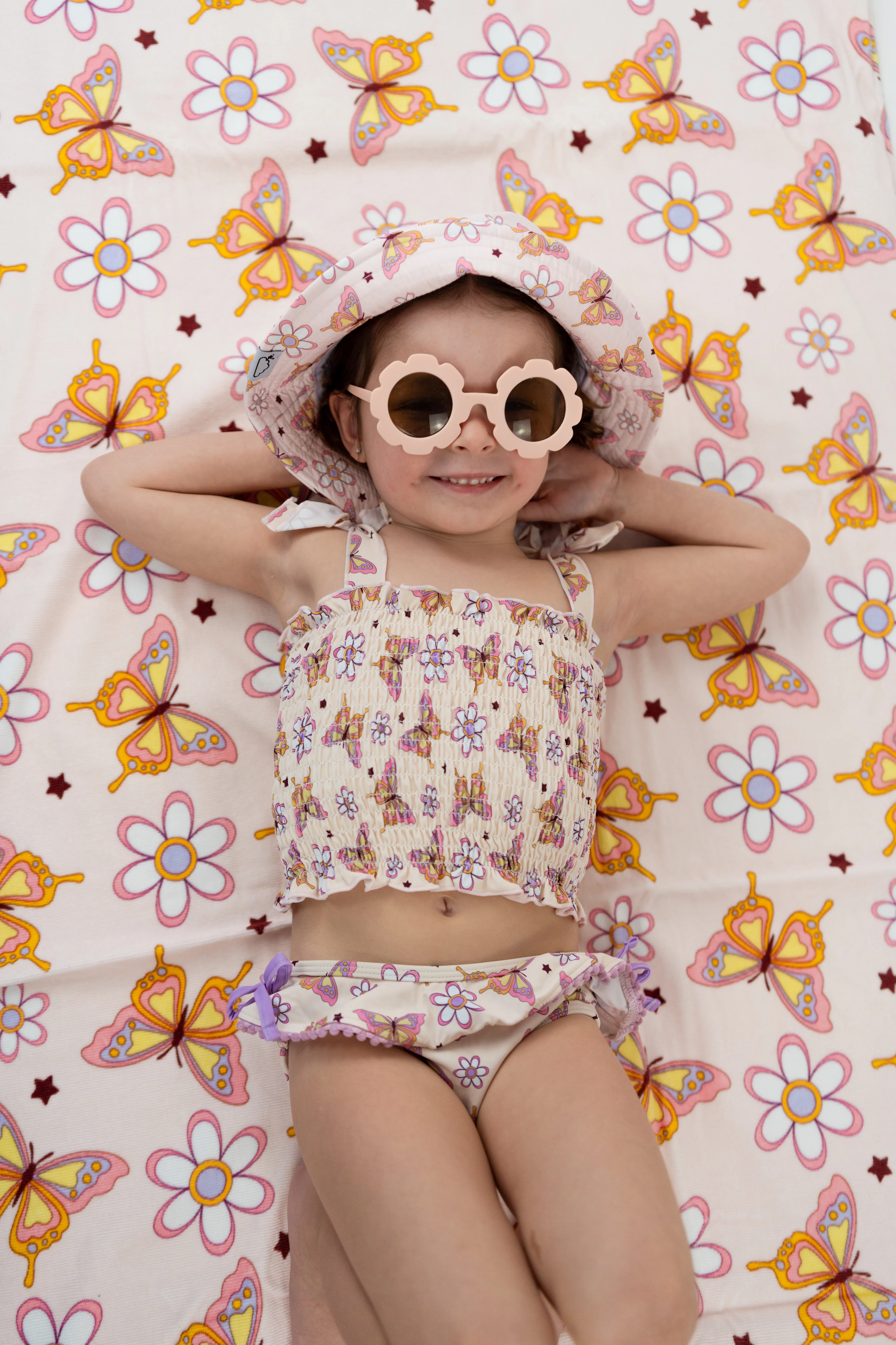 BLOSSOMIN’ BUTTERFLY DREAM SMOCKED TANKINI TWO PIECE SWIM SUIT - Image 27
