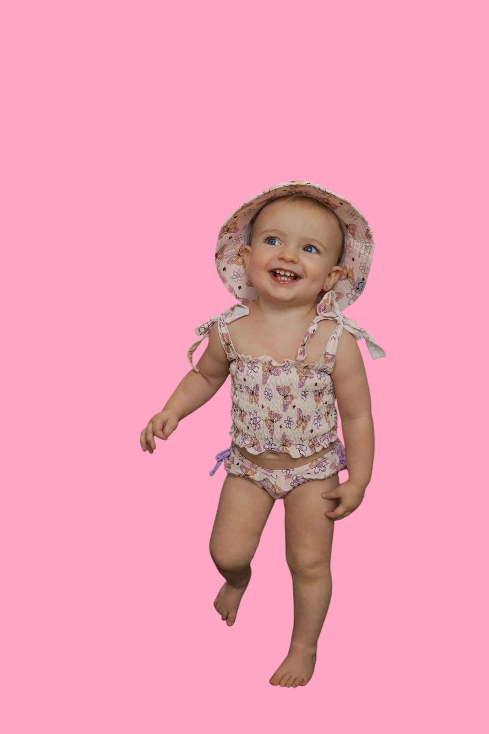BLOSSOMIN’ BUTTERFLY DREAM SMOCKED TANKINI TWO PIECE SWIM SUIT - Image 4
