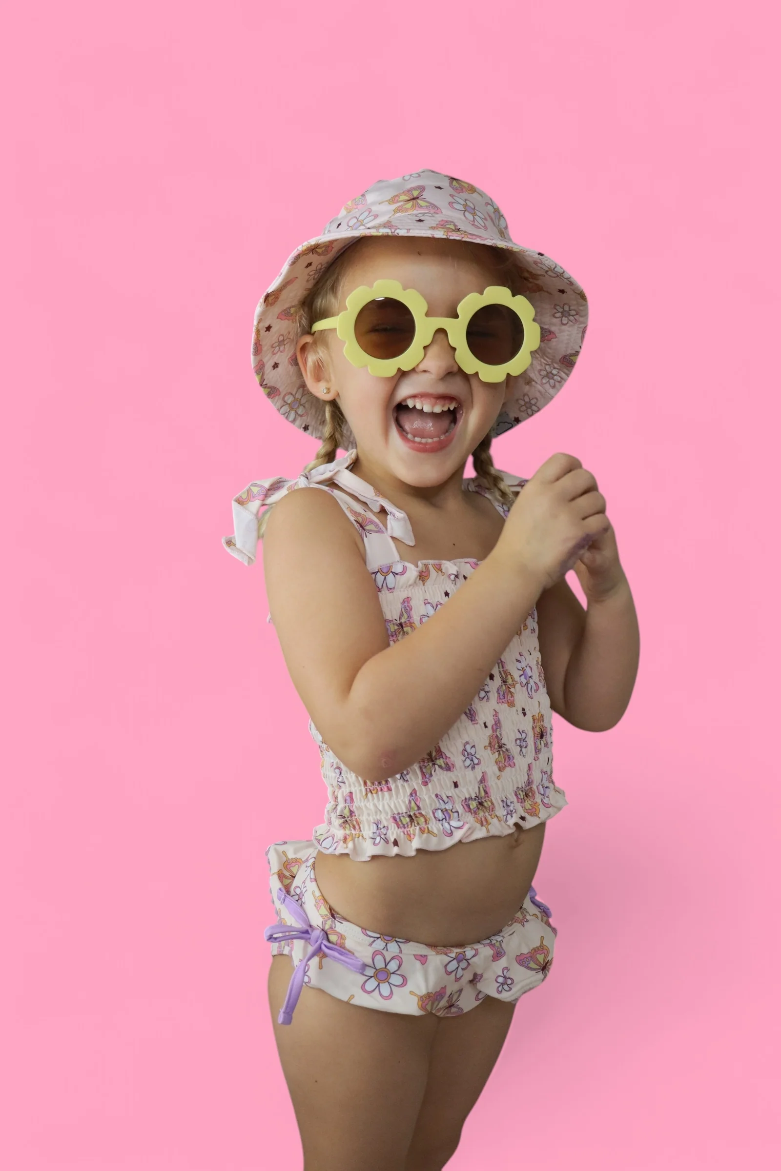 BLOSSOMIN’ BUTTERFLY DREAM SMOCKED TANKINI TWO PIECE SWIM SUIT - Image 5