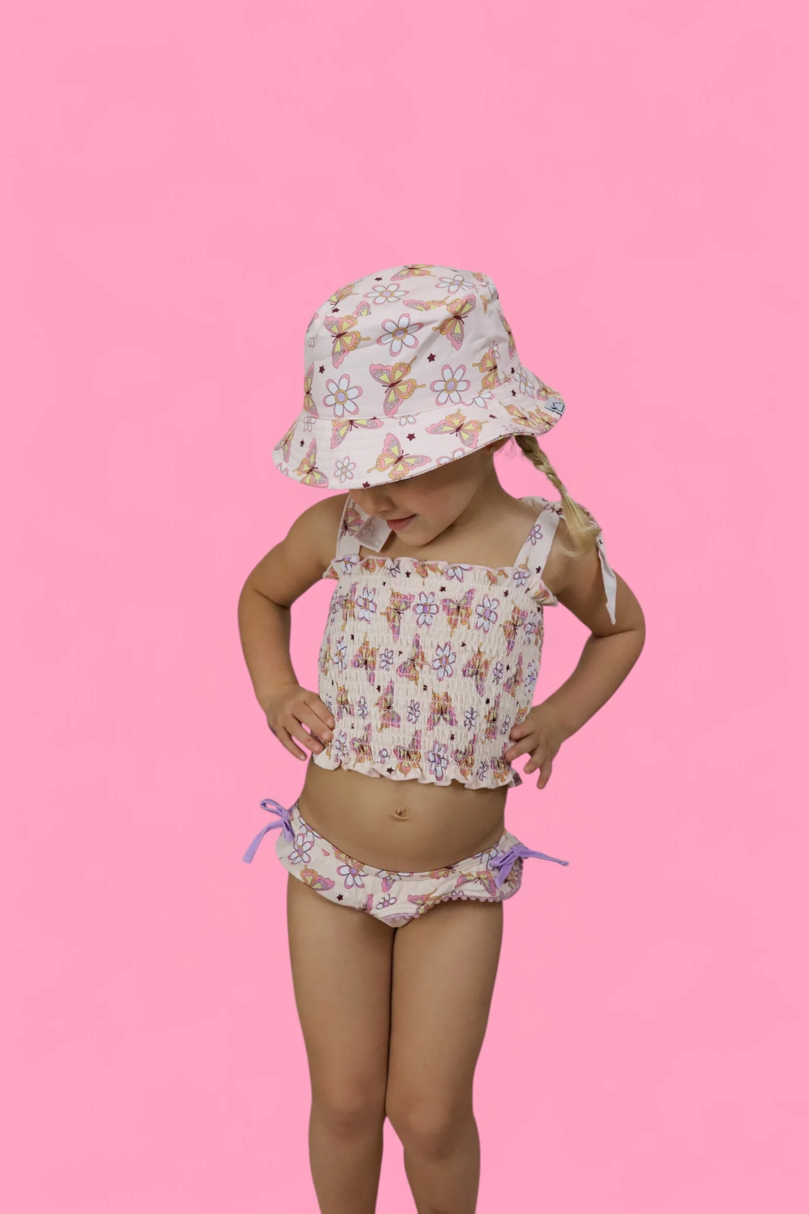 BLOSSOMIN’ BUTTERFLY DREAM SMOCKED TANKINI TWO PIECE SWIM SUIT - Image 8
