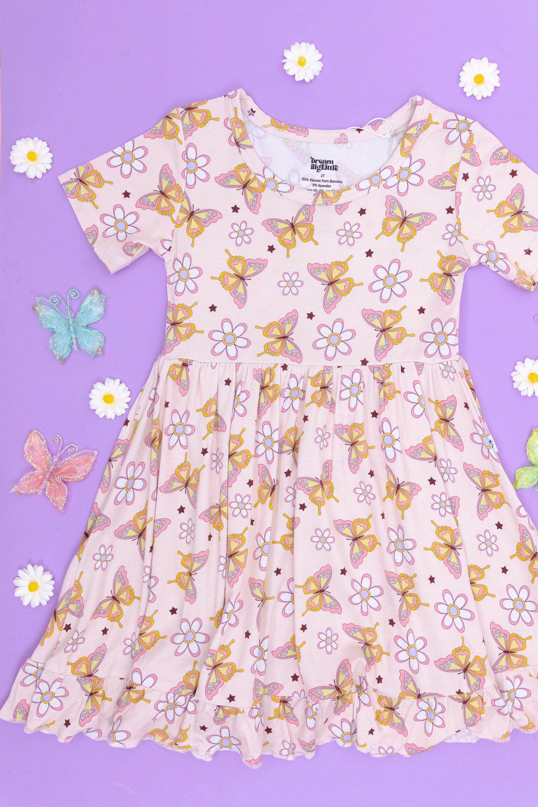 BLOSSOMIN' BUTTERFLY DREAM RUFFLE DRESS - Image 3