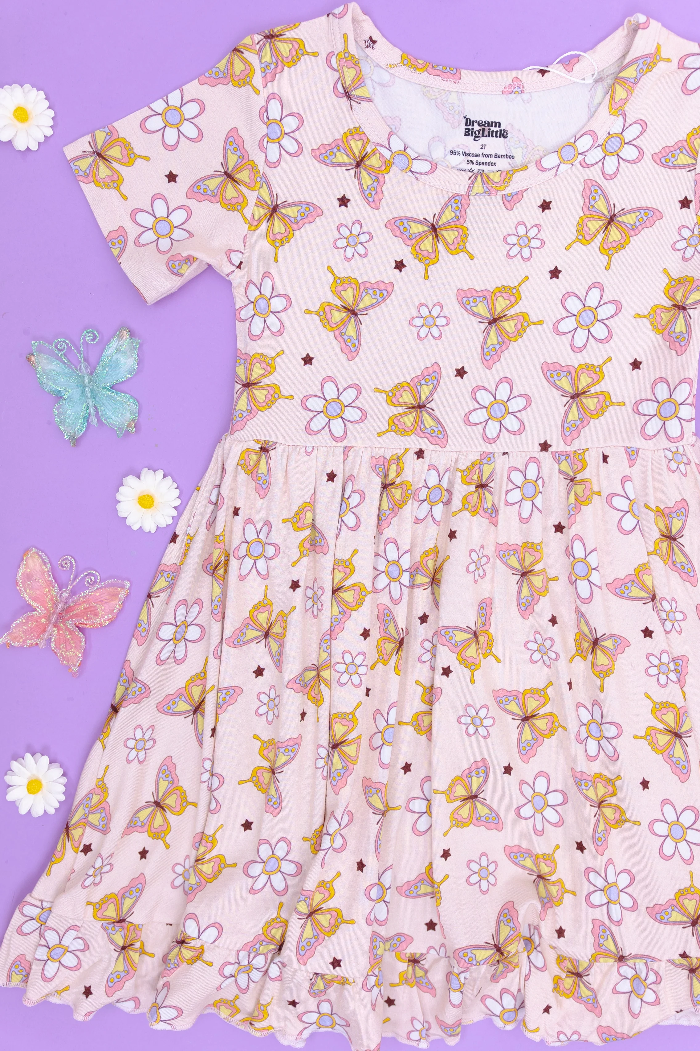 BLOSSOMIN' BUTTERFLY DREAM RUFFLE DRESS - Image 4