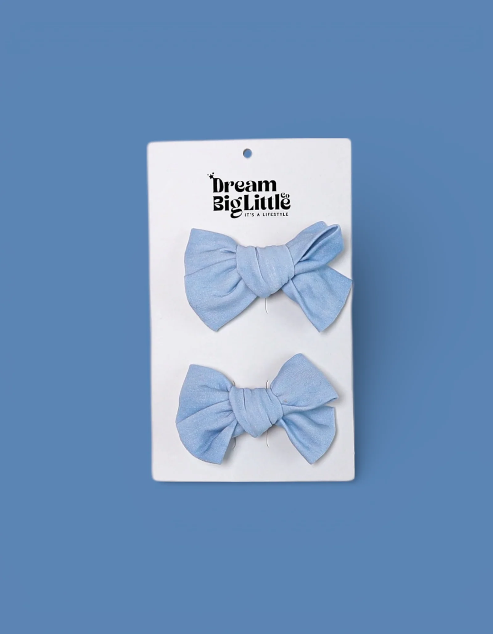BLUE HAZE DREAM BOW HAIR CLIPS