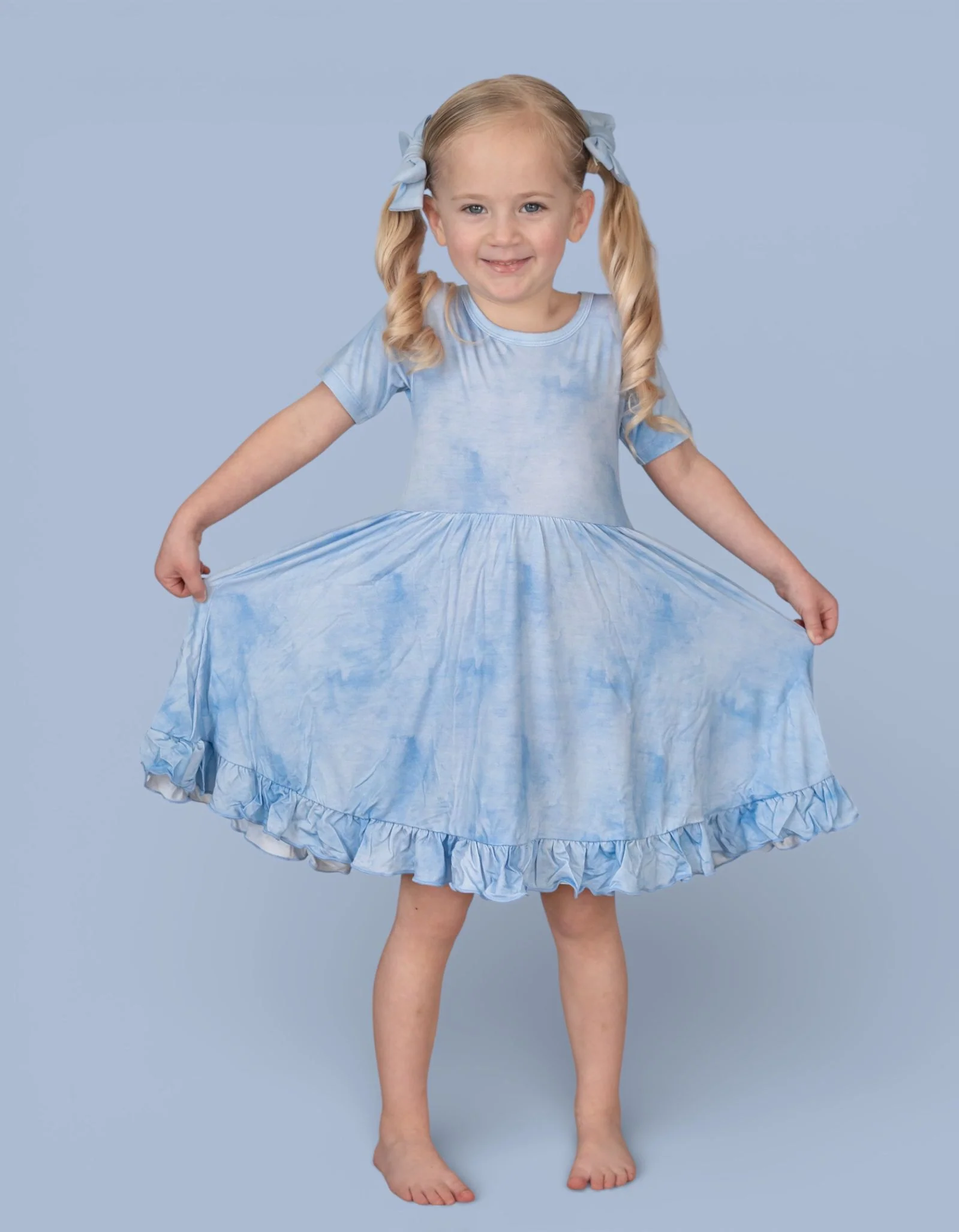 BLUE HAZE DREAM RUFFLE DRESS - Image 9