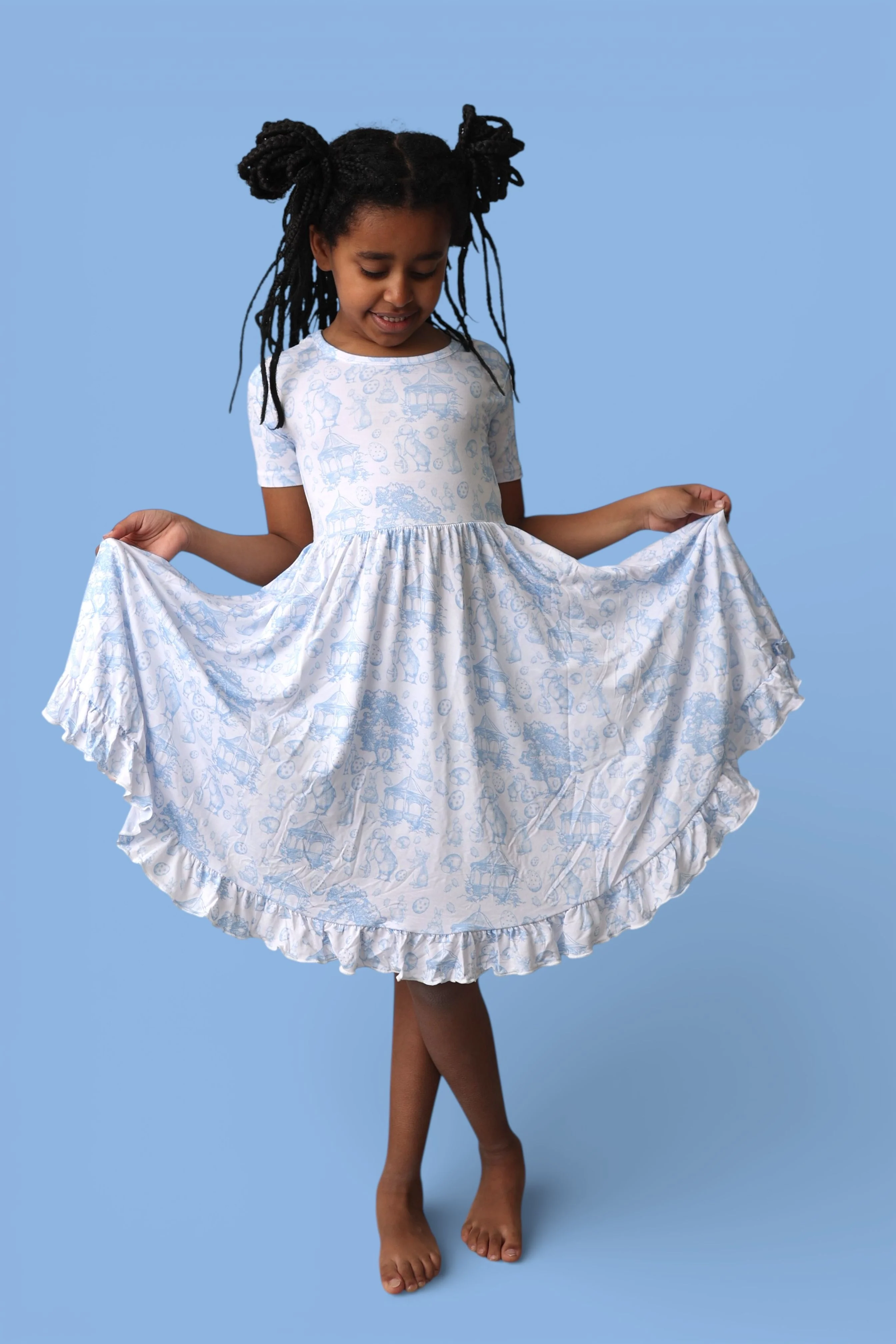BLUEBELL EASTER TOILE DREAM RUFFLE DRESS - Image 3