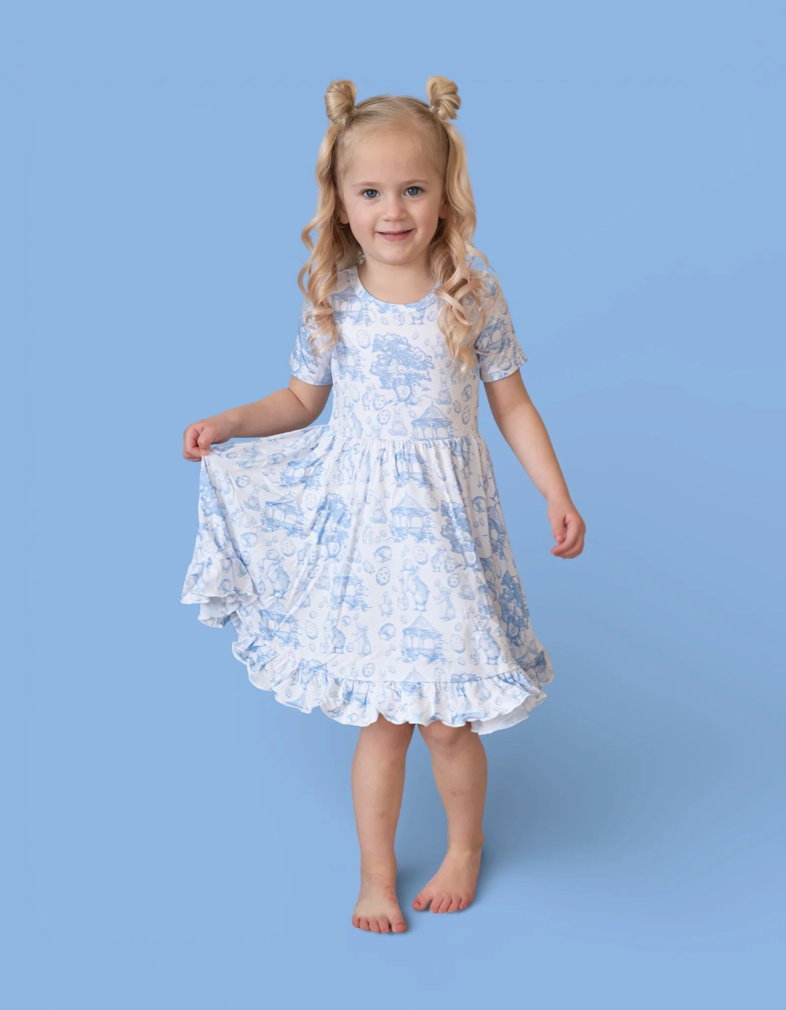 BLUEBELL EASTER TOILE DREAM RUFFLE DRESS - Image 5
