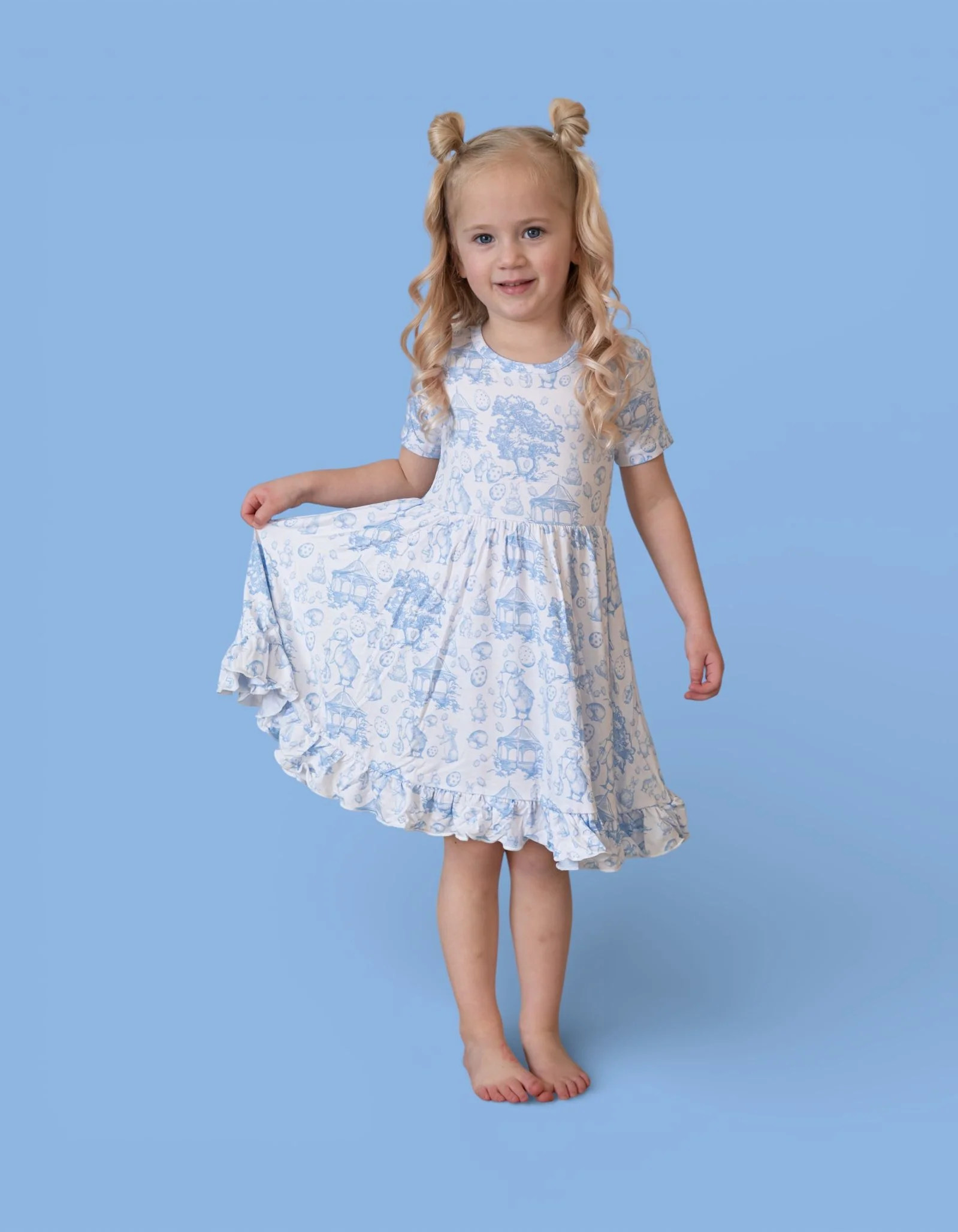 BLUEBELL EASTER TOILE DREAM RUFFLE DRESS - Image 7