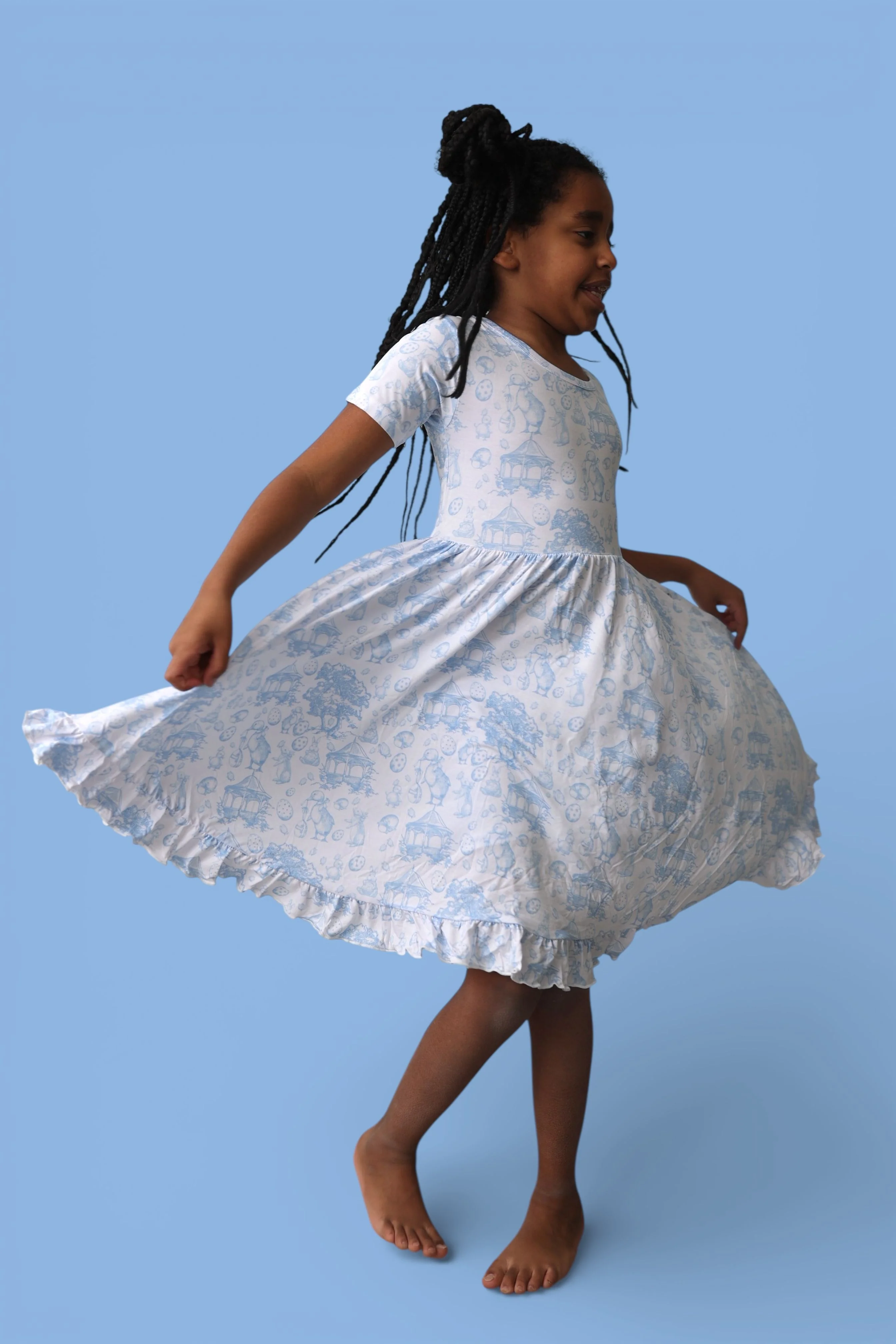 BLUEBELL EASTER TOILE DREAM RUFFLE DRESS - Image 8