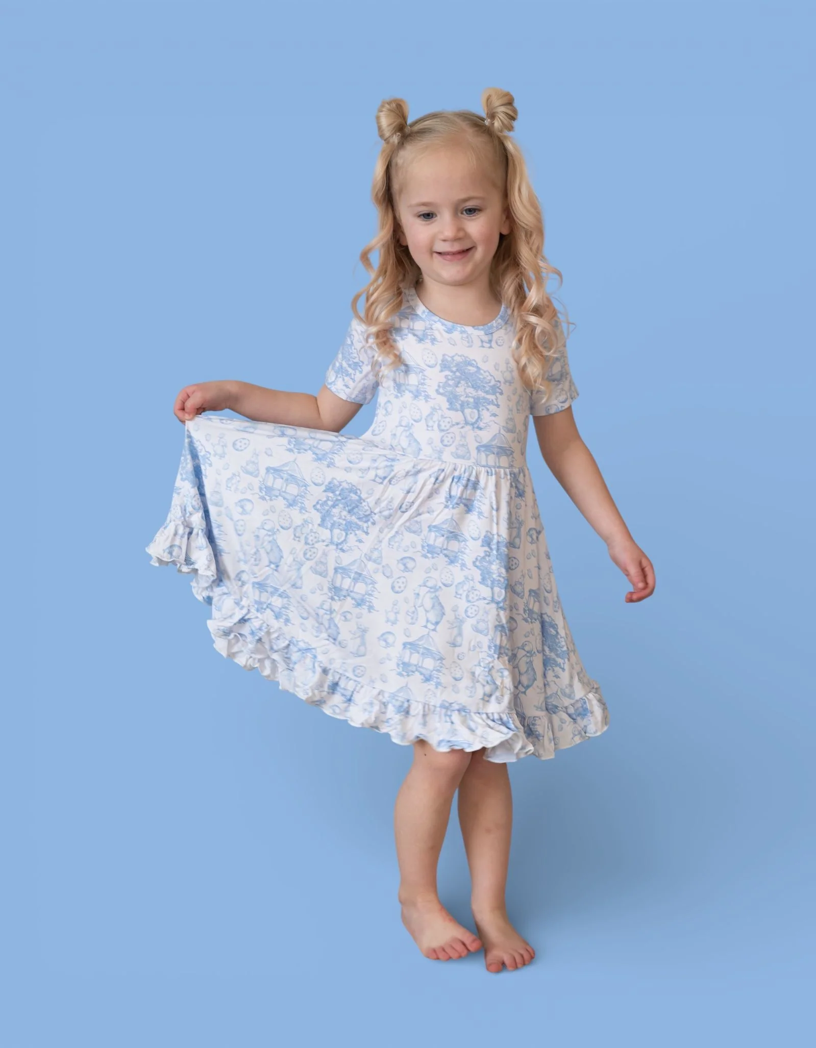 BLUEBELL EASTER TOILE DREAM RUFFLE DRESS - Image 9