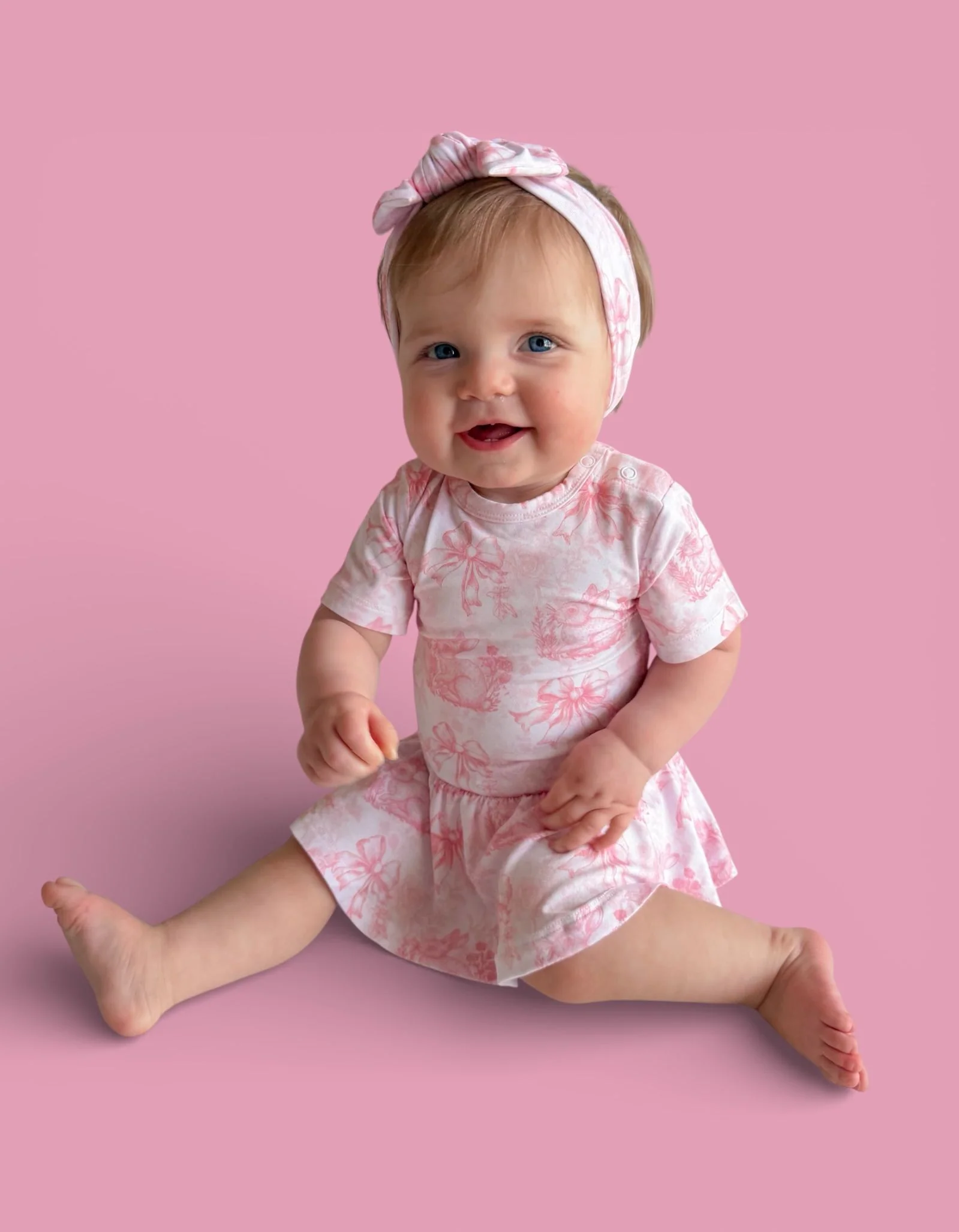 BLUSH BUNNY TOILE DREAM BODYSUIT DRESS - Image 12
