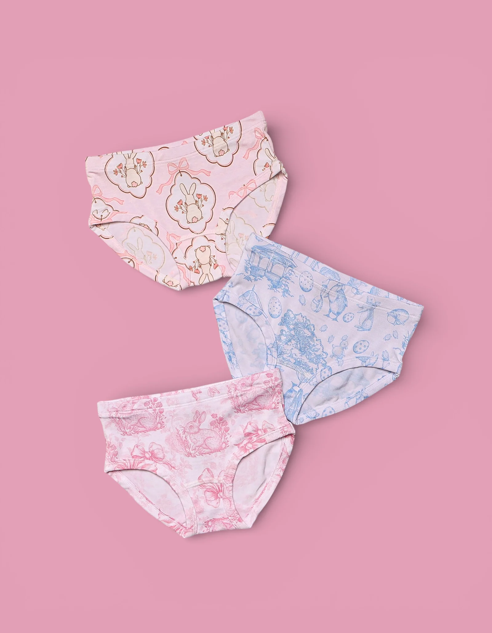 BLUSH BUNNY TOILE DREAM GIRL'S BRIEF SET - Image 2