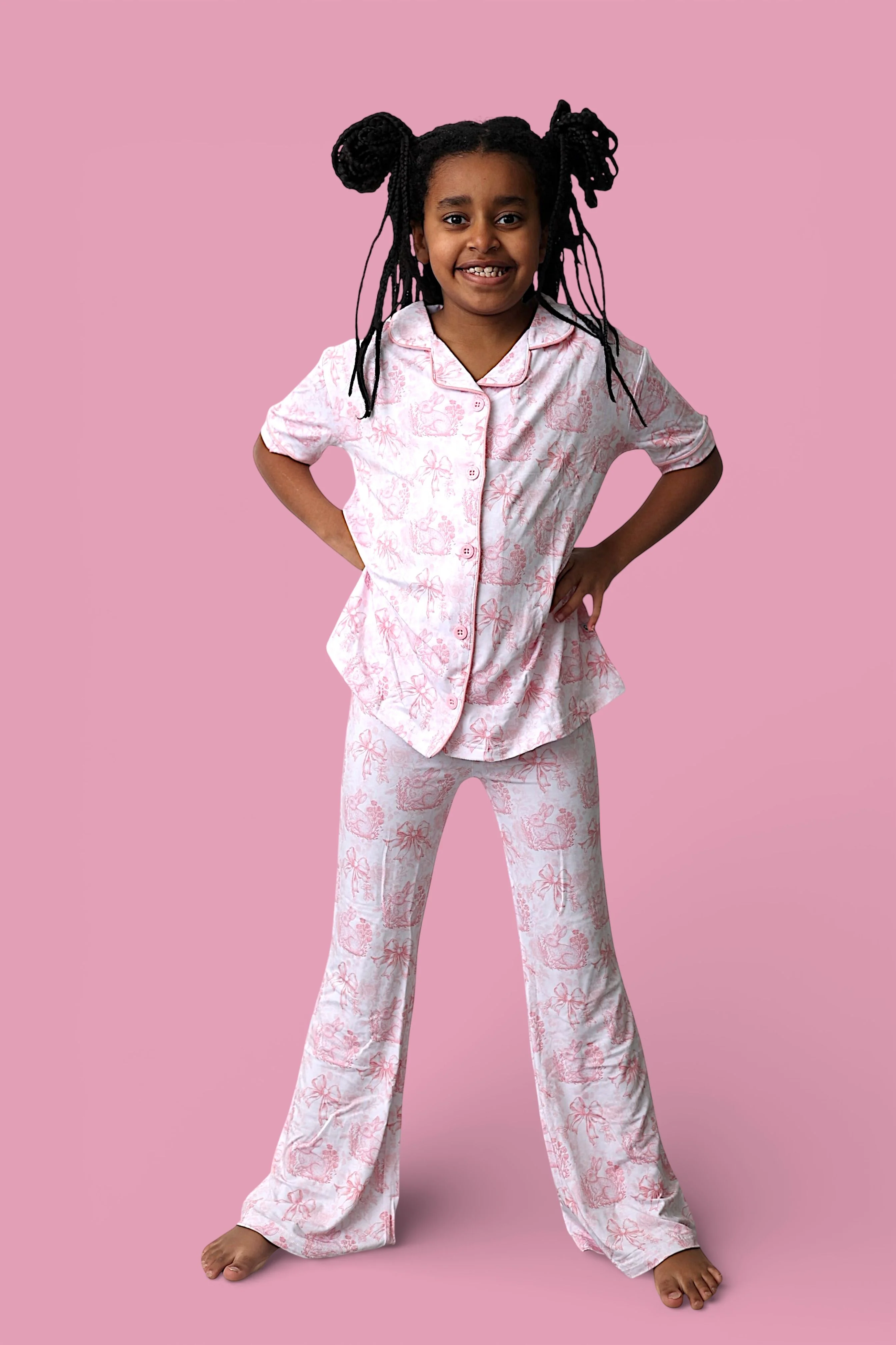 BLUSH BUNNY TOILE DREAM GIRL'S FLARE SET - Image 13