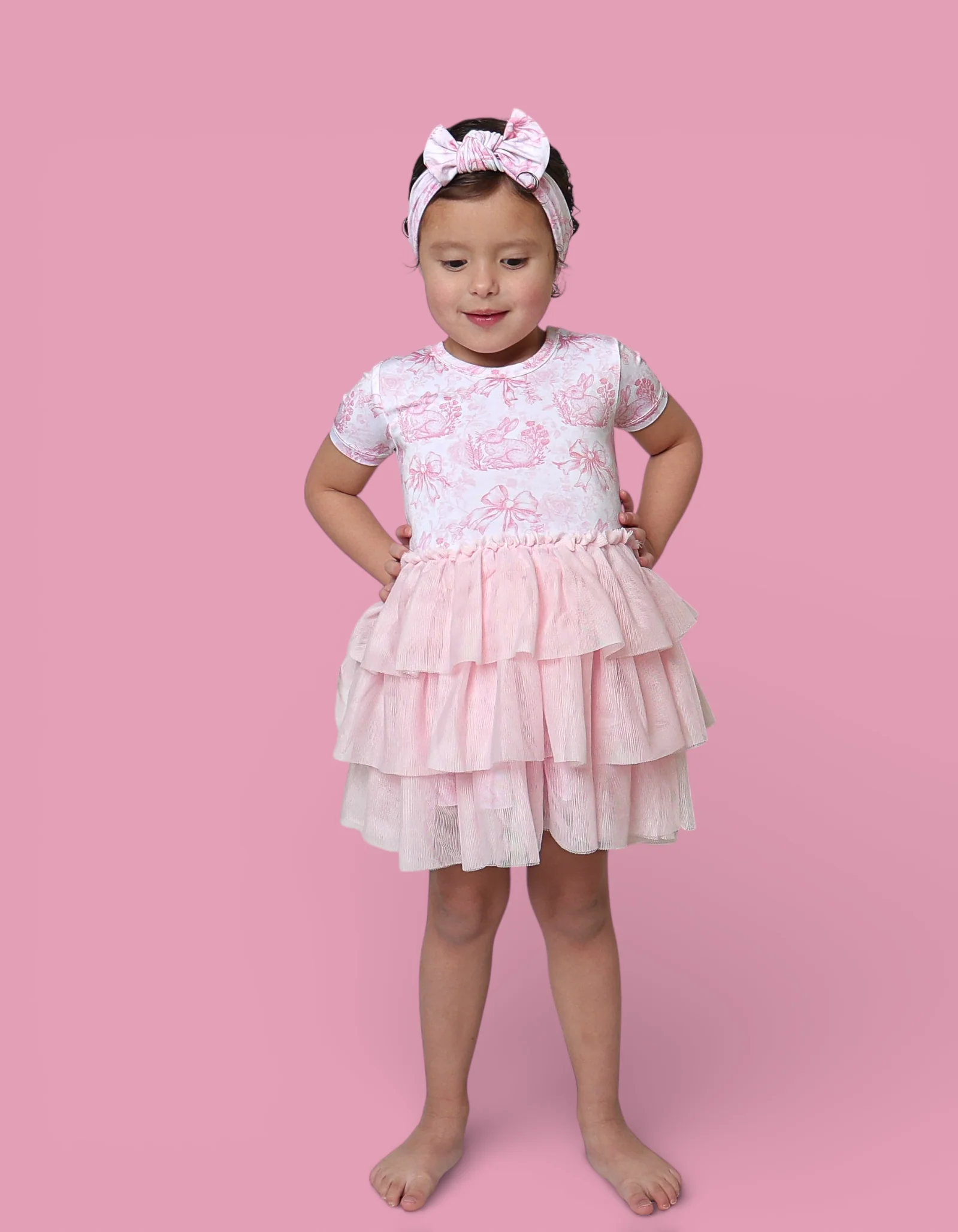 BLUSH BUNNY TOILE DREAM TUTU DRESS - Image 6