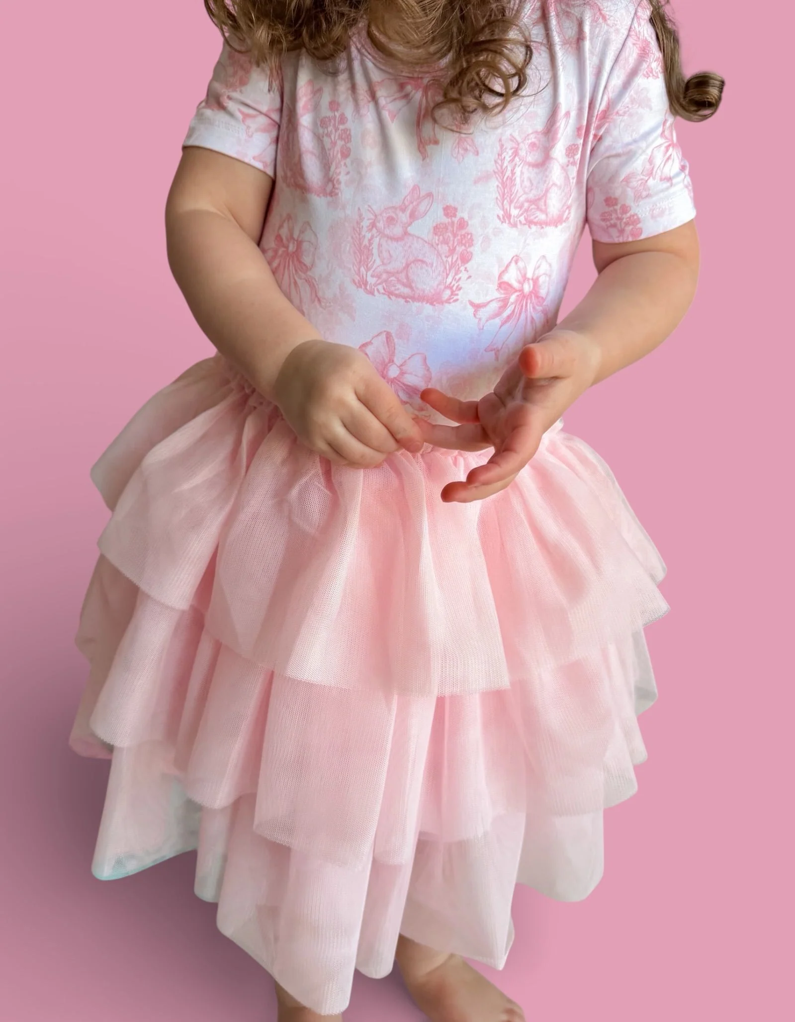 BLUSH BUNNY TOILE DREAM TUTU DRESS - Image 7