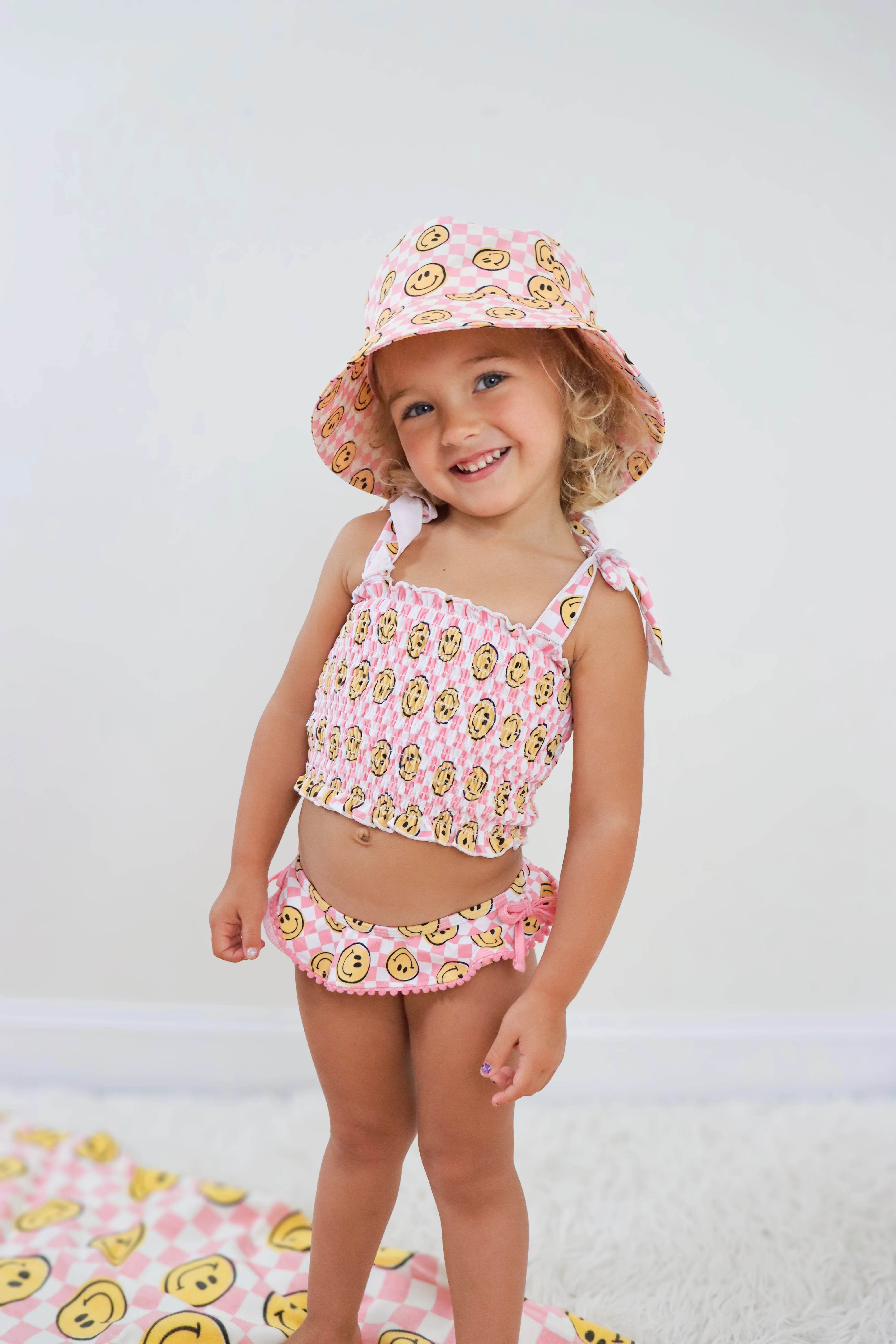 BLUSHIN' CHECKERS DREAM SMOCKED TANKINI TWO PIECE SWIM SUIT - Image 4