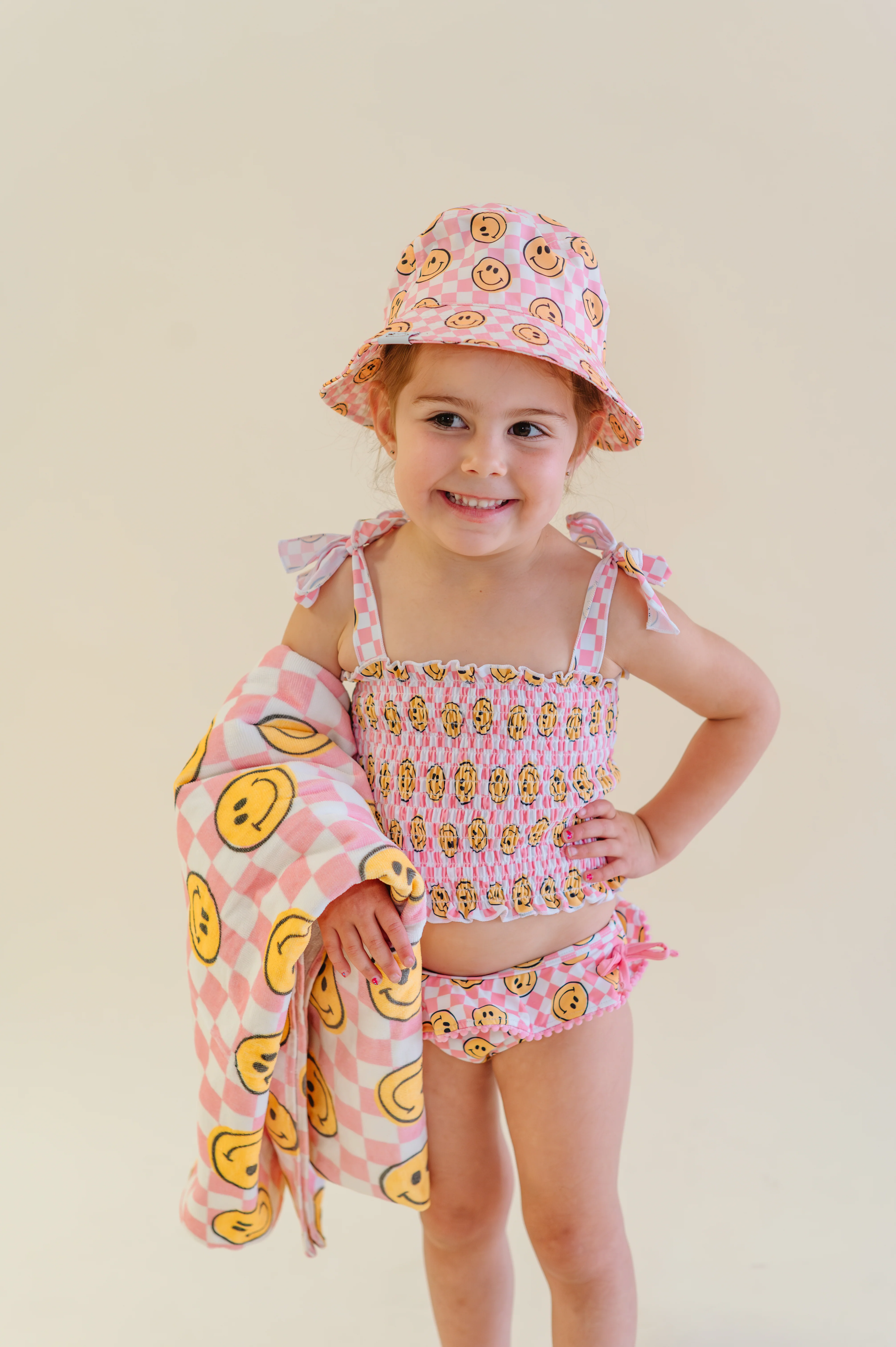 BLUSHIN' CHECKERS DREAM SMOCKED TANKINI TWO PIECE SWIM SUIT - Image 6