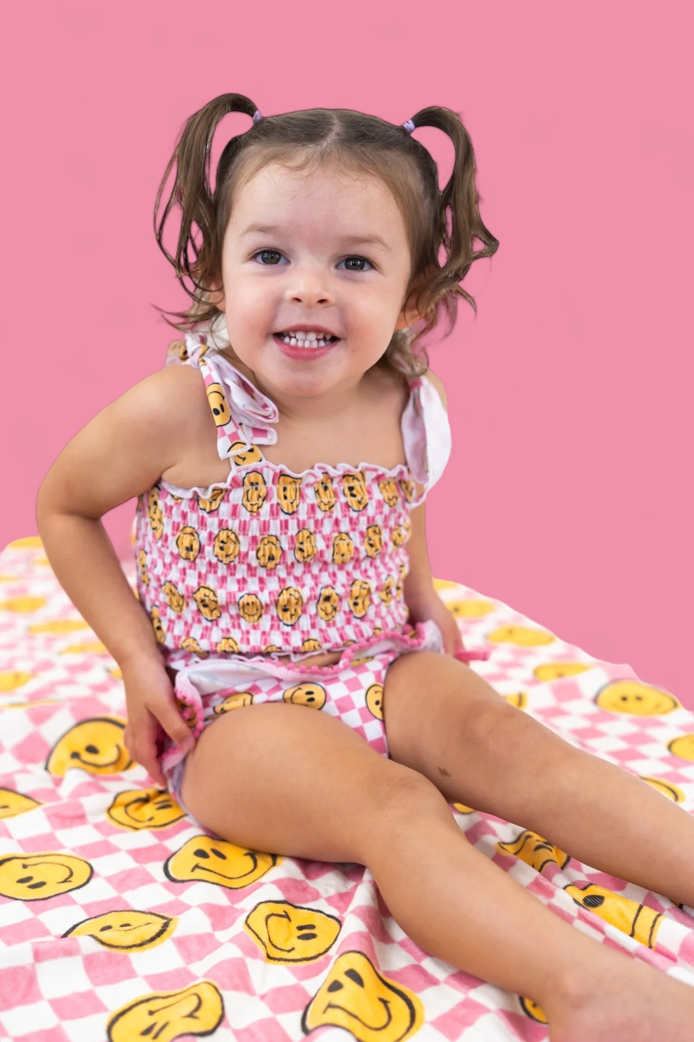 BLUSHIN' CHECKERS DREAM SMOCKED TANKINI TWO PIECE SWIM SUIT - Image 7