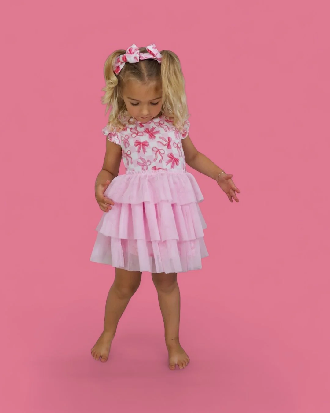 BOW CHECKERED CHARM DREAM CAP SLEEVE TUTU DRESS - Image 10