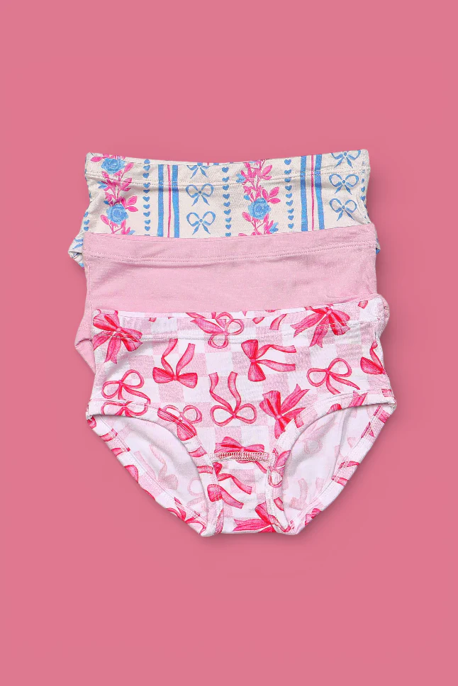 BOW CHECKERED CHARM DREAM GIRL'S BRIEF SET - Image 2