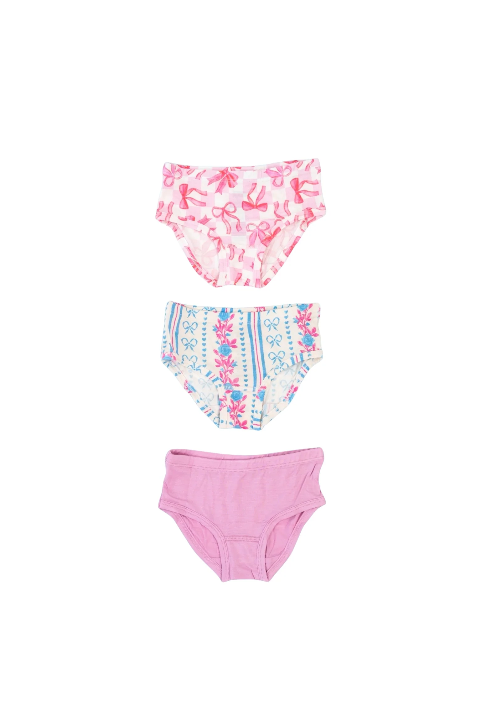 BOW CHECKERED CHARM DREAM GIRL'S BRIEF SET - Image 3