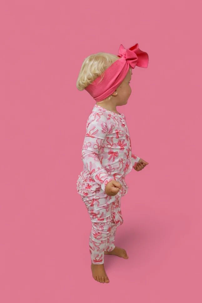 BOW CHECKERED CHARM DREAM RUFFLE ROMPER - Image 10