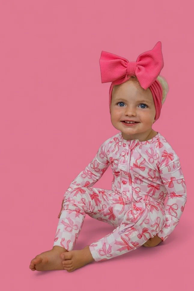BOW CHECKERED CHARM DREAM RUFFLE ROMPER - Image 13