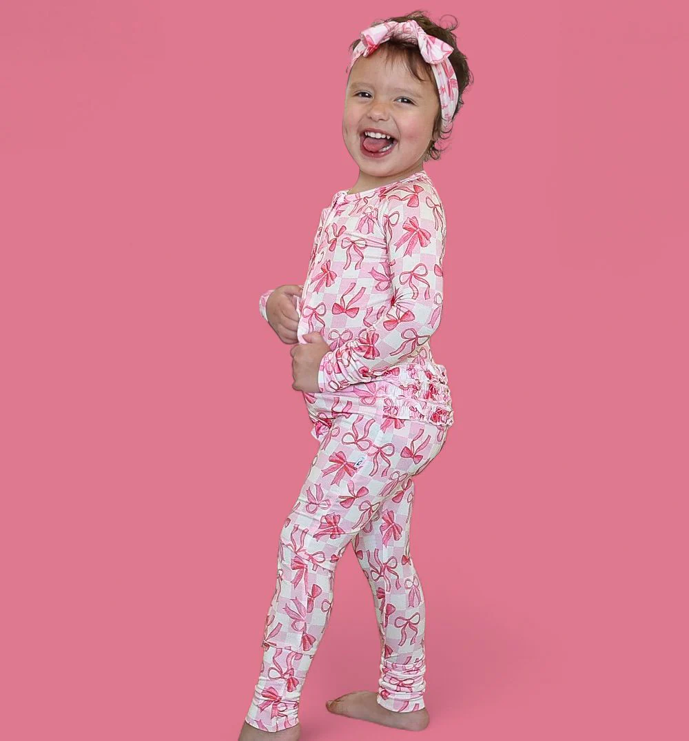 BOW CHECKERED CHARM DREAM RUFFLE ROMPER - Image 9