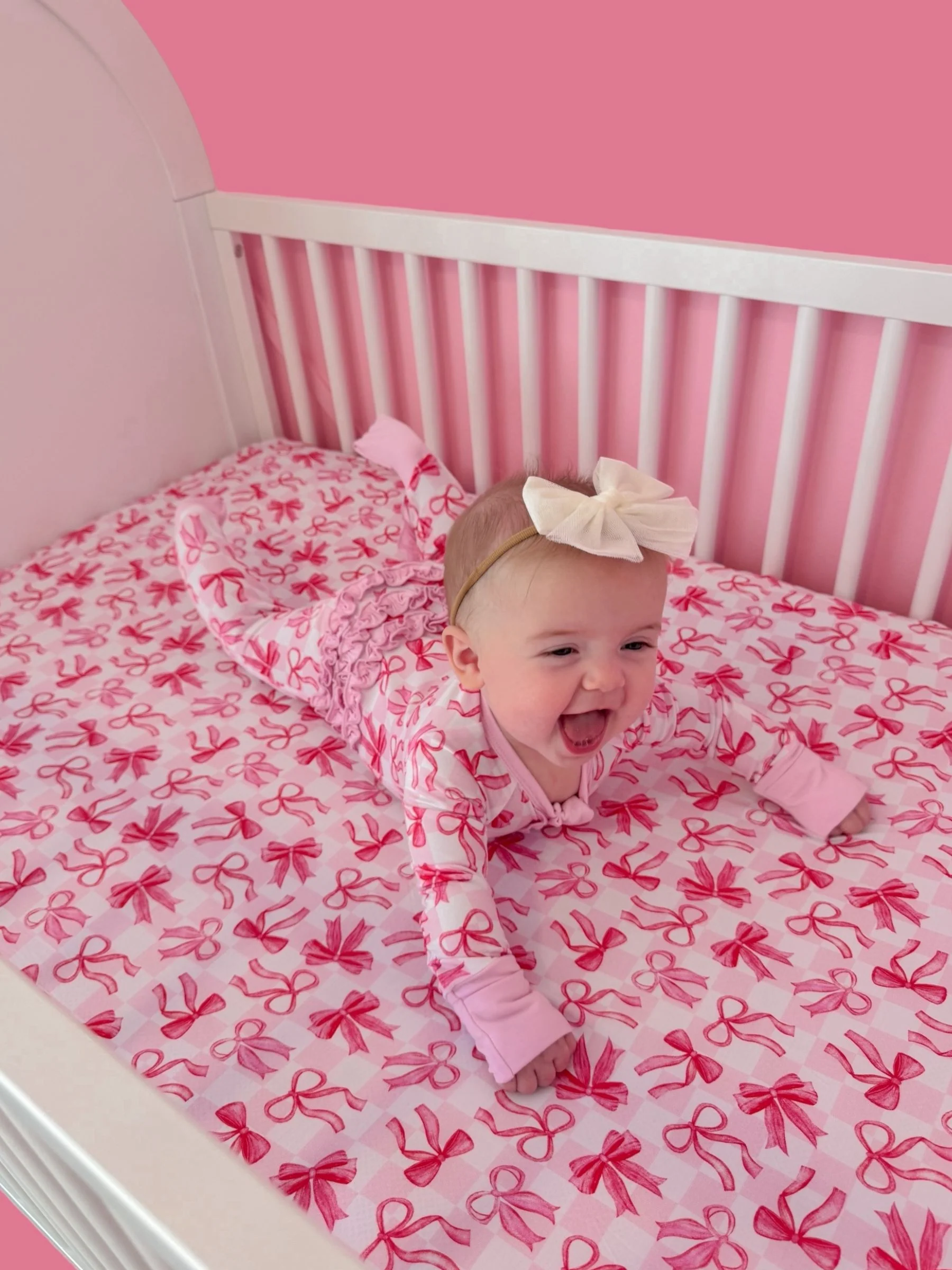 BOW CHECKERED CHARM DREAM RUFFLE ROMPER - Image 8
