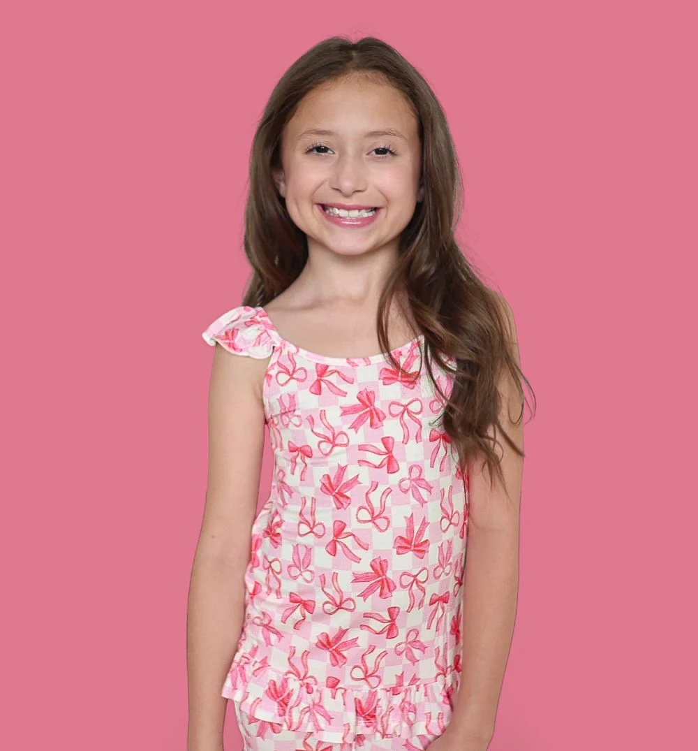 BOW CHECKERED CHARM DREAM RUFFLE SHORTS - Image 10