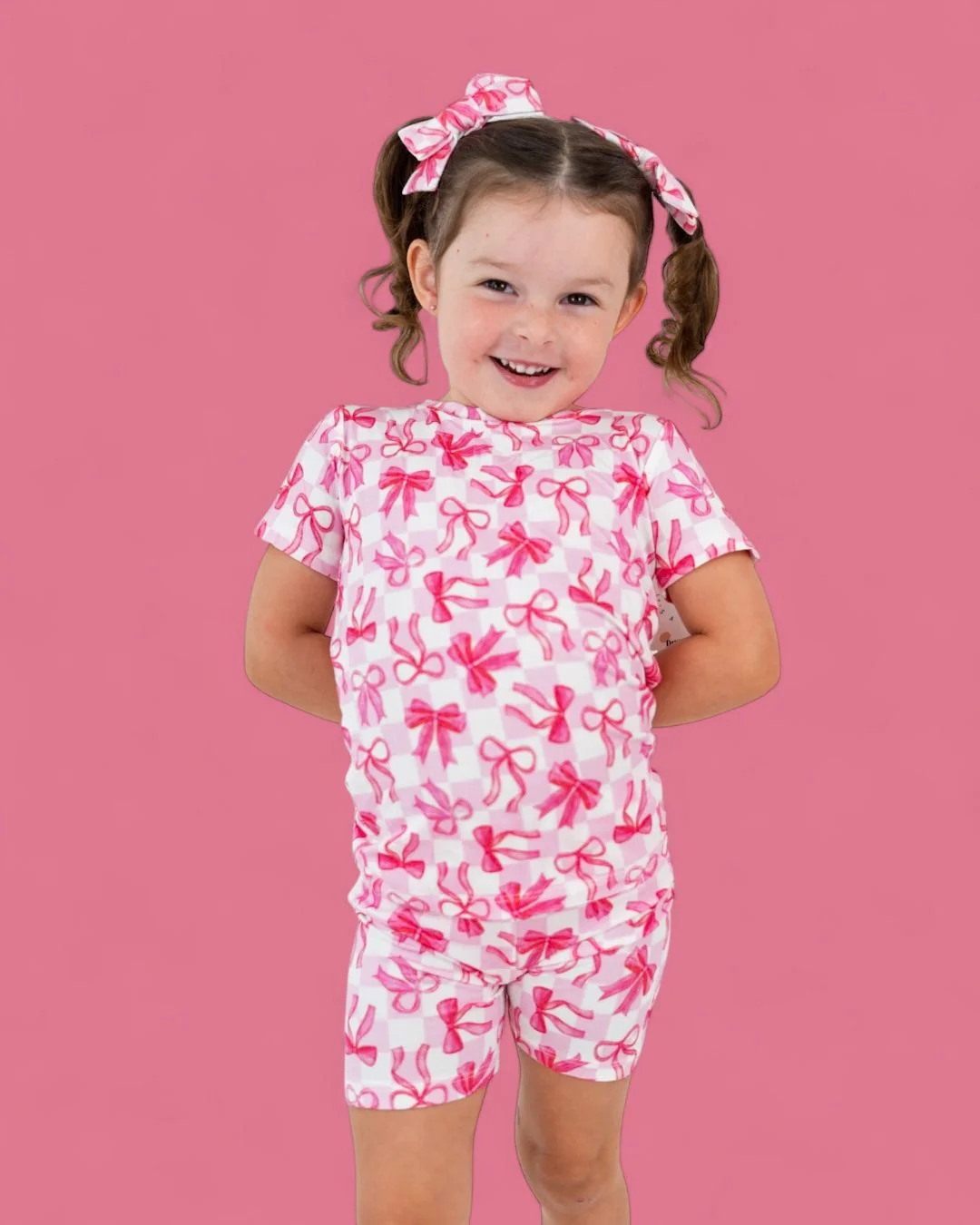 BOW CHECKERED CHARM DREAM SHORT SET - Image 11