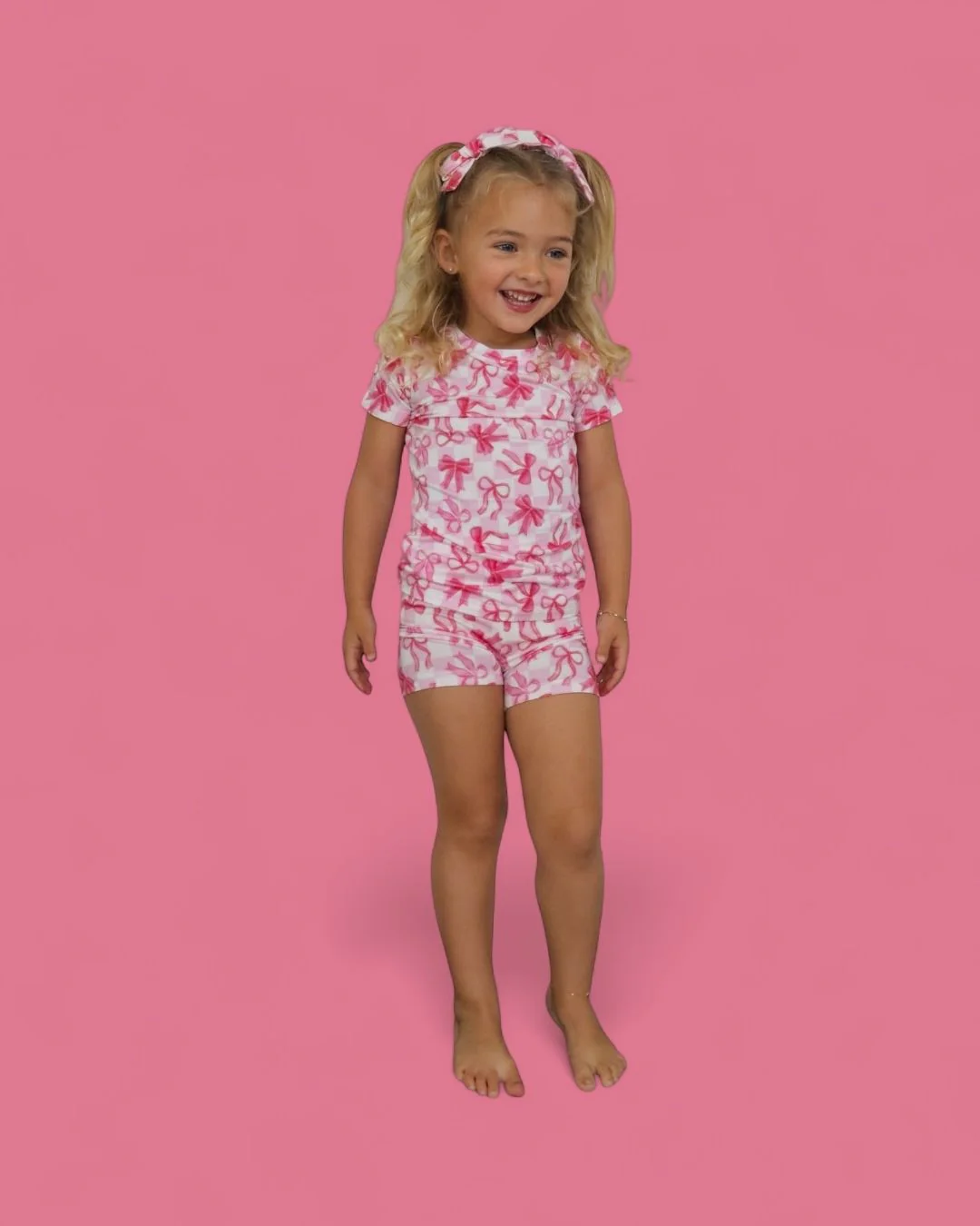 BOW CHECKERED CHARM DREAM SHORT SET - Image 9