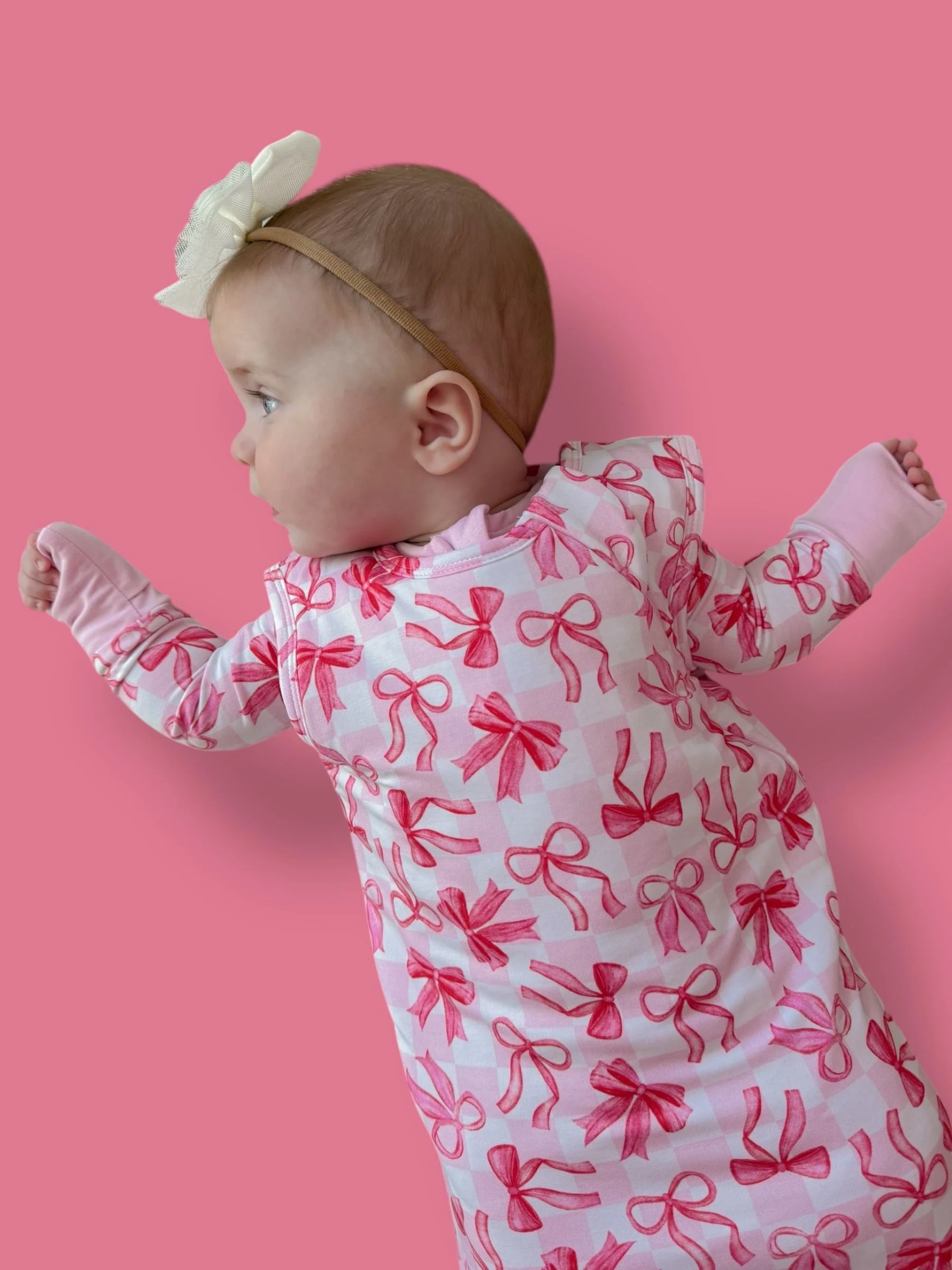 BOW CHECKERED CHARM DREAM SLEEP SACK - Image 3