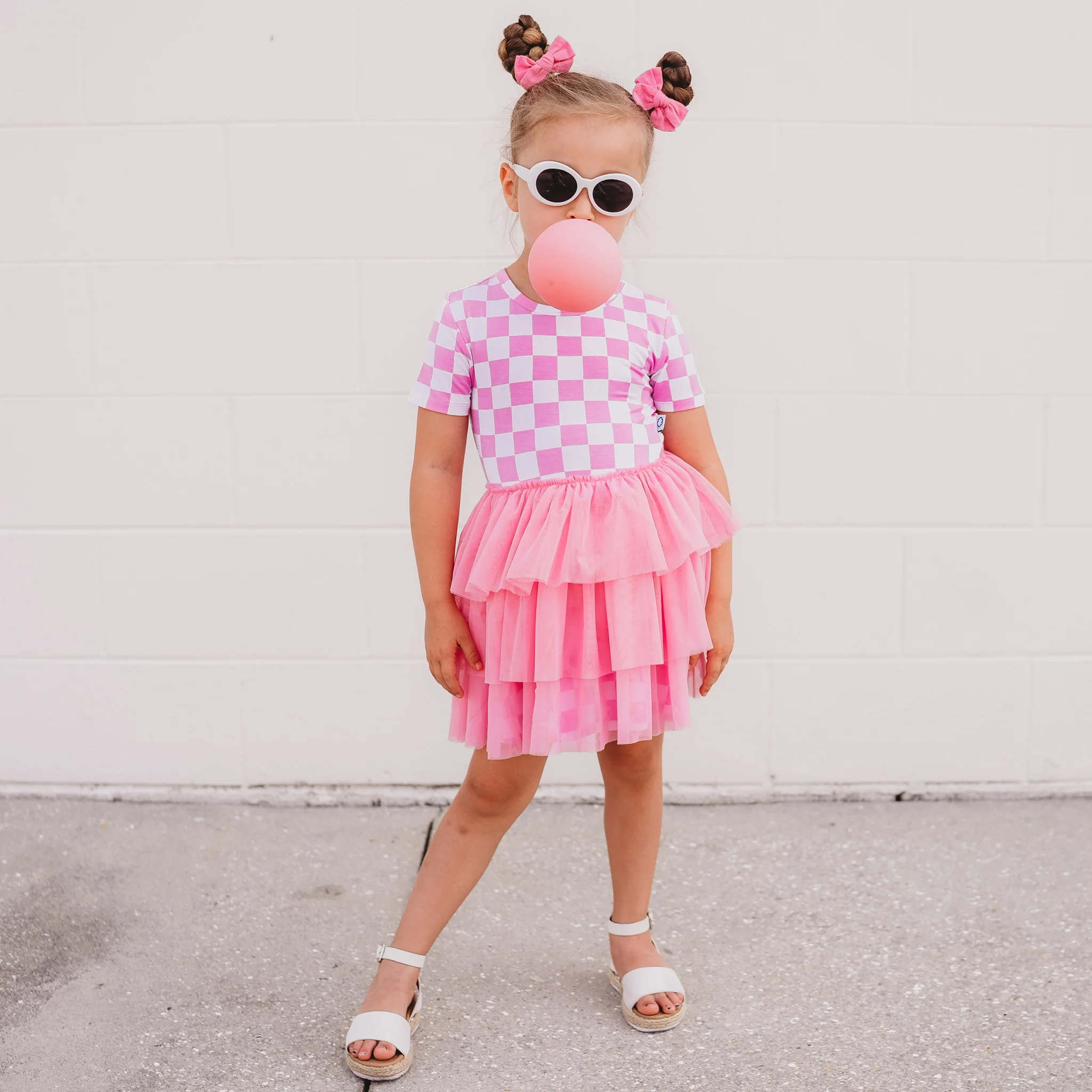BUBBLEGUM CHECKERS DREAM TUTU DRESS - Image 10