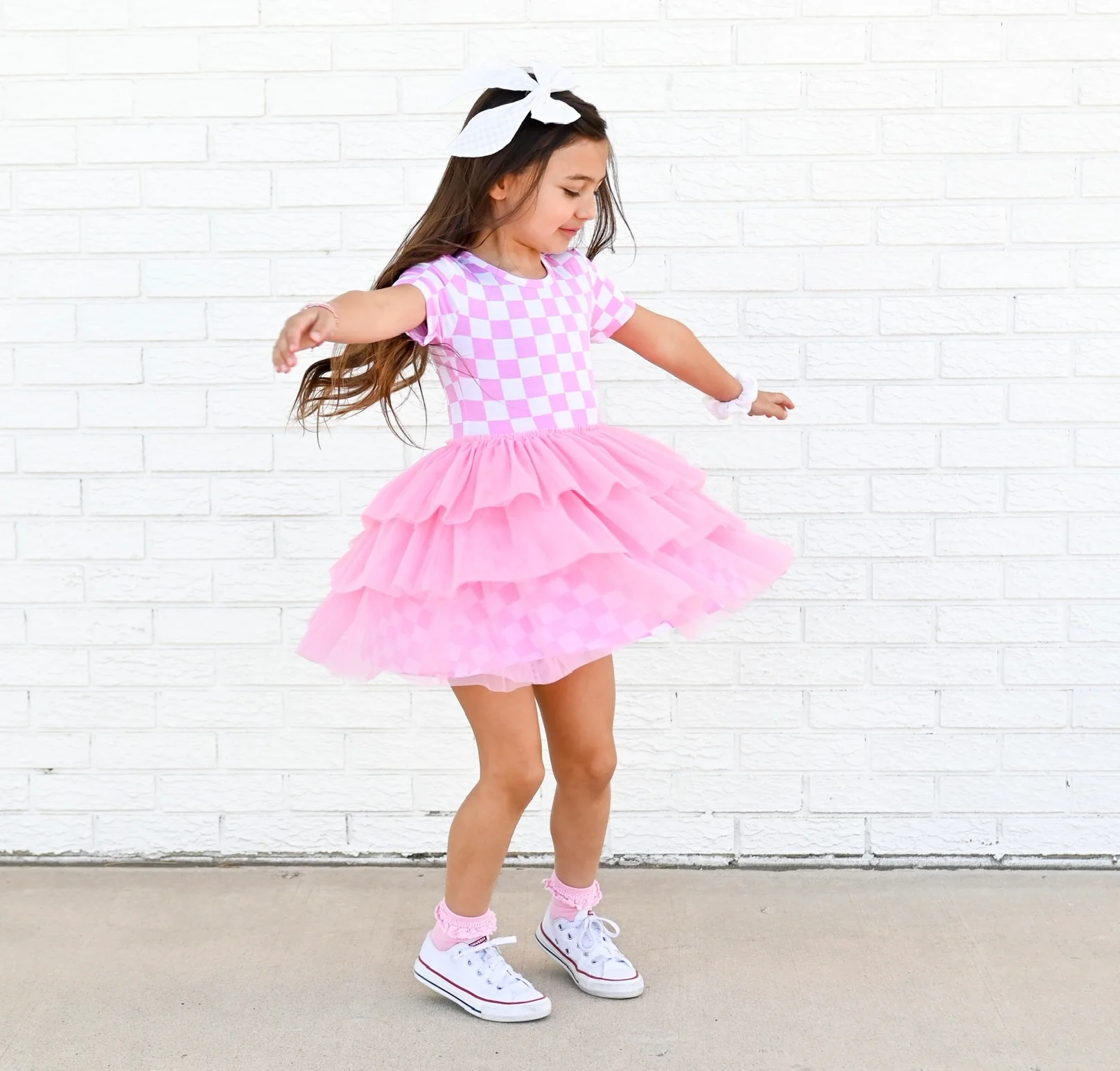BUBBLEGUM CHECKERS DREAM TUTU DRESS - Image 13