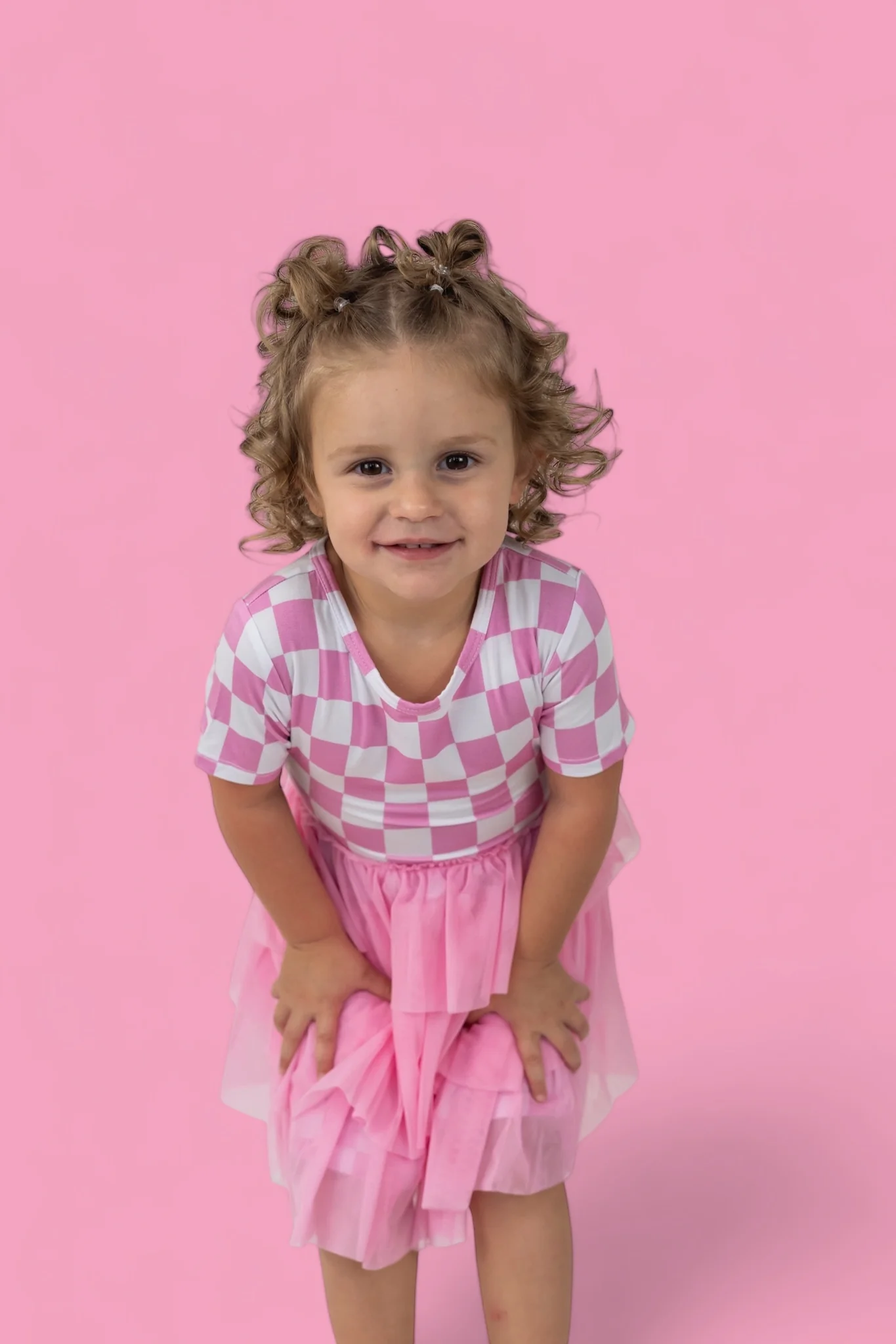 BUBBLEGUM CHECKERS DREAM TUTU DRESS - Image 15