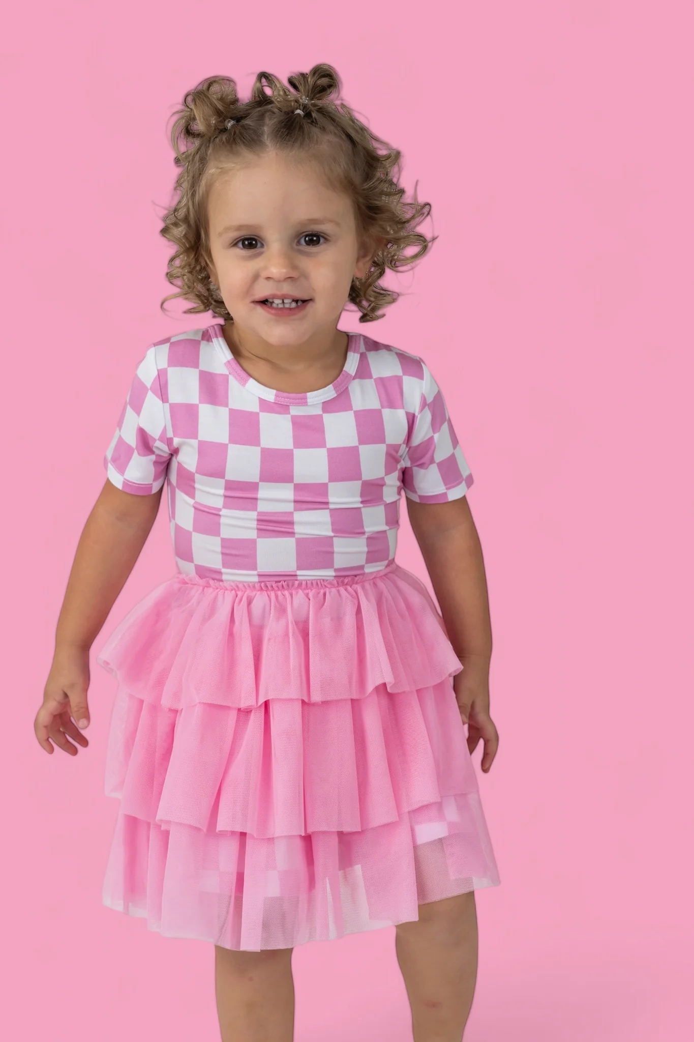 BUBBLEGUM CHECKERS DREAM TUTU DRESS - Image 17