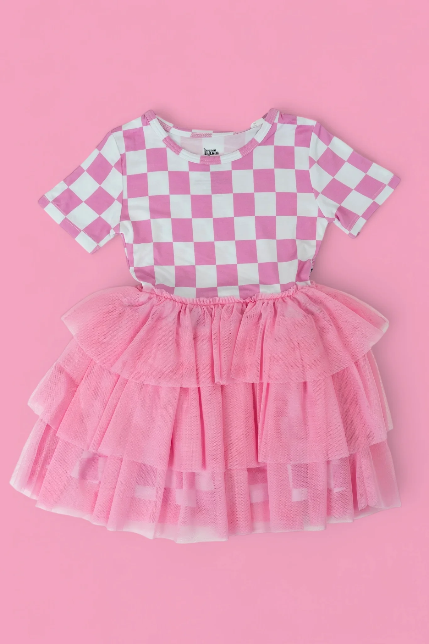 BUBBLEGUM CHECKERS DREAM TUTU DRESS - Image 19