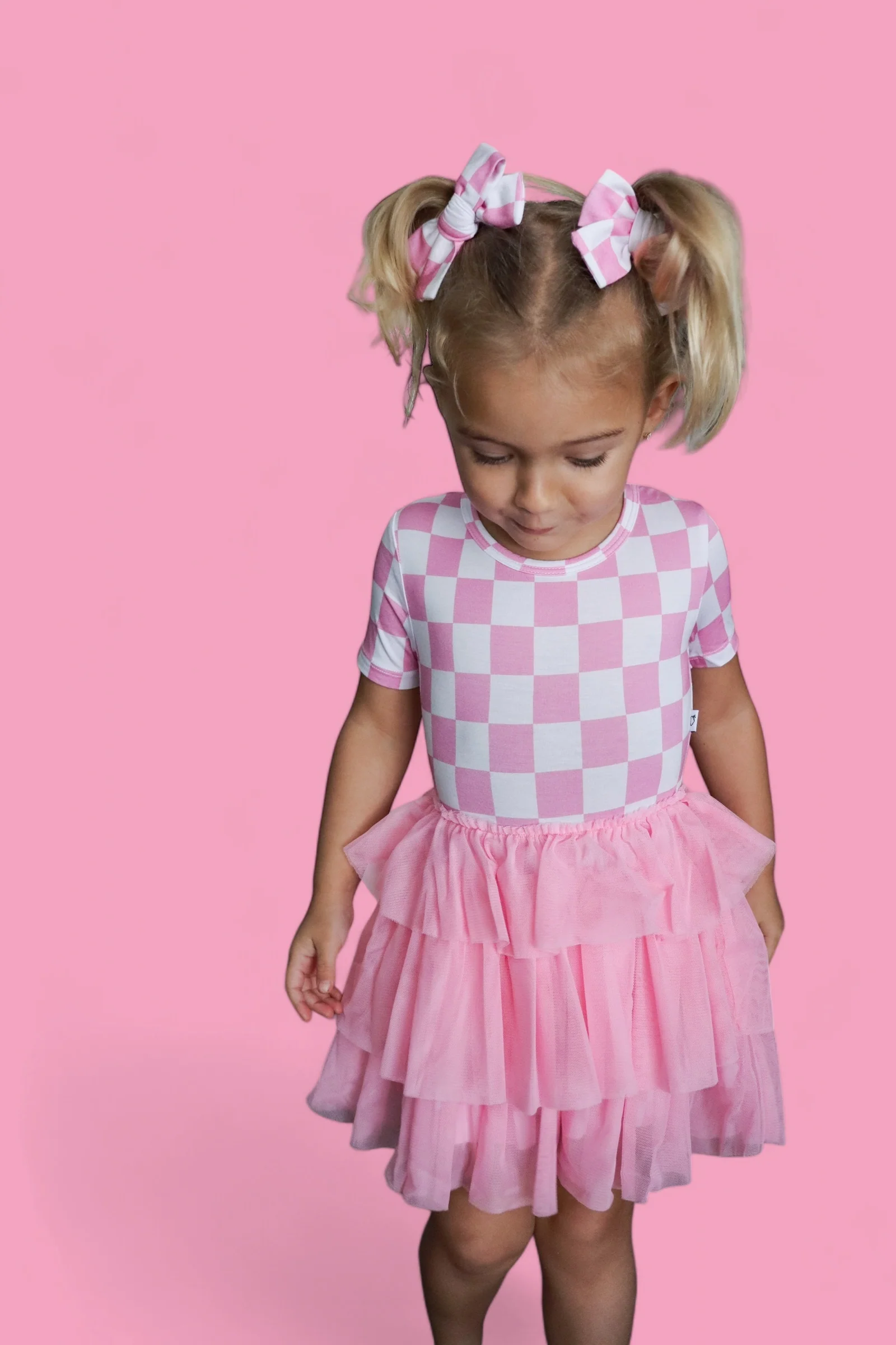 BUBBLEGUM CHECKERS DREAM TUTU DRESS - Image 21