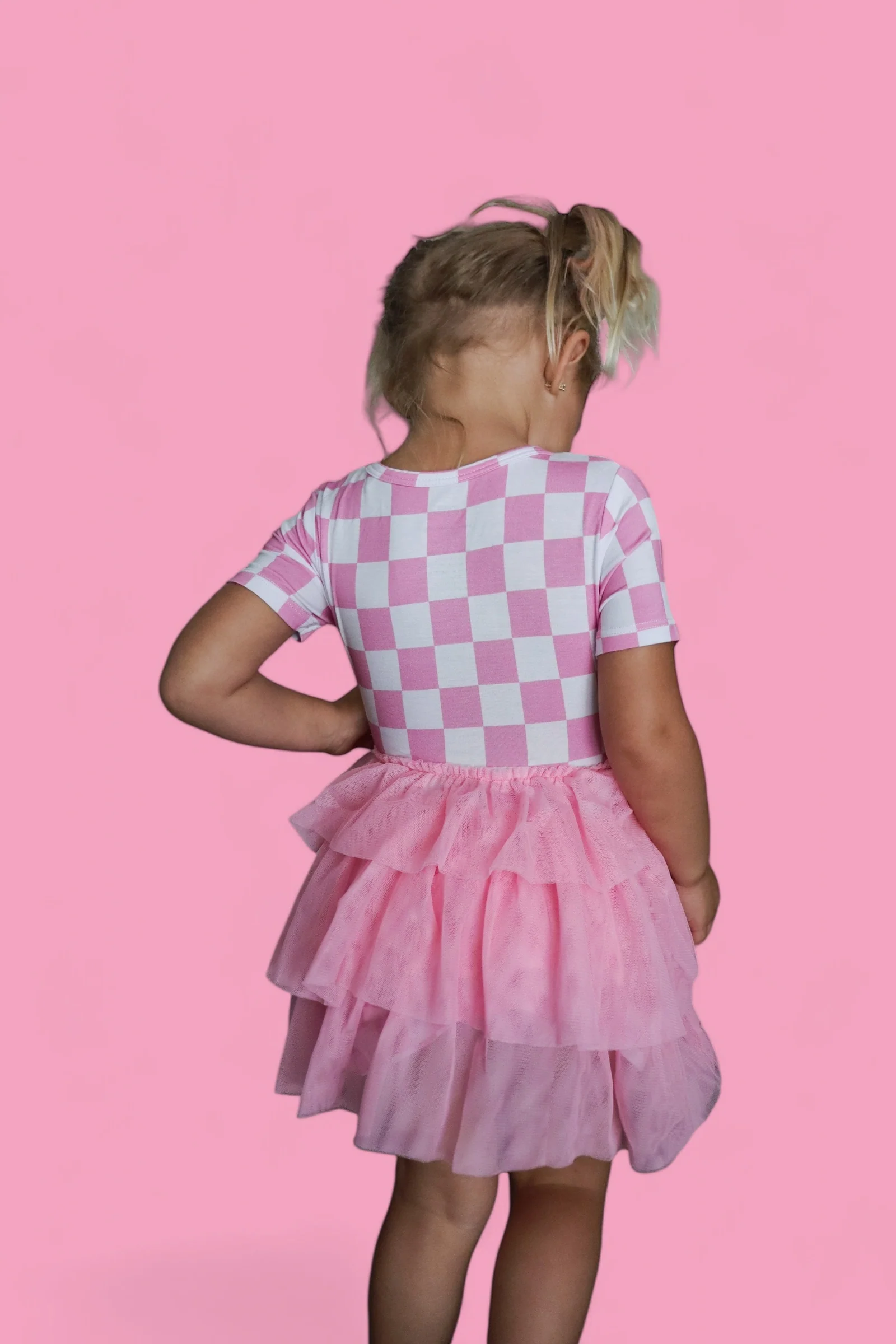 BUBBLEGUM CHECKERS DREAM TUTU DRESS - Image 22