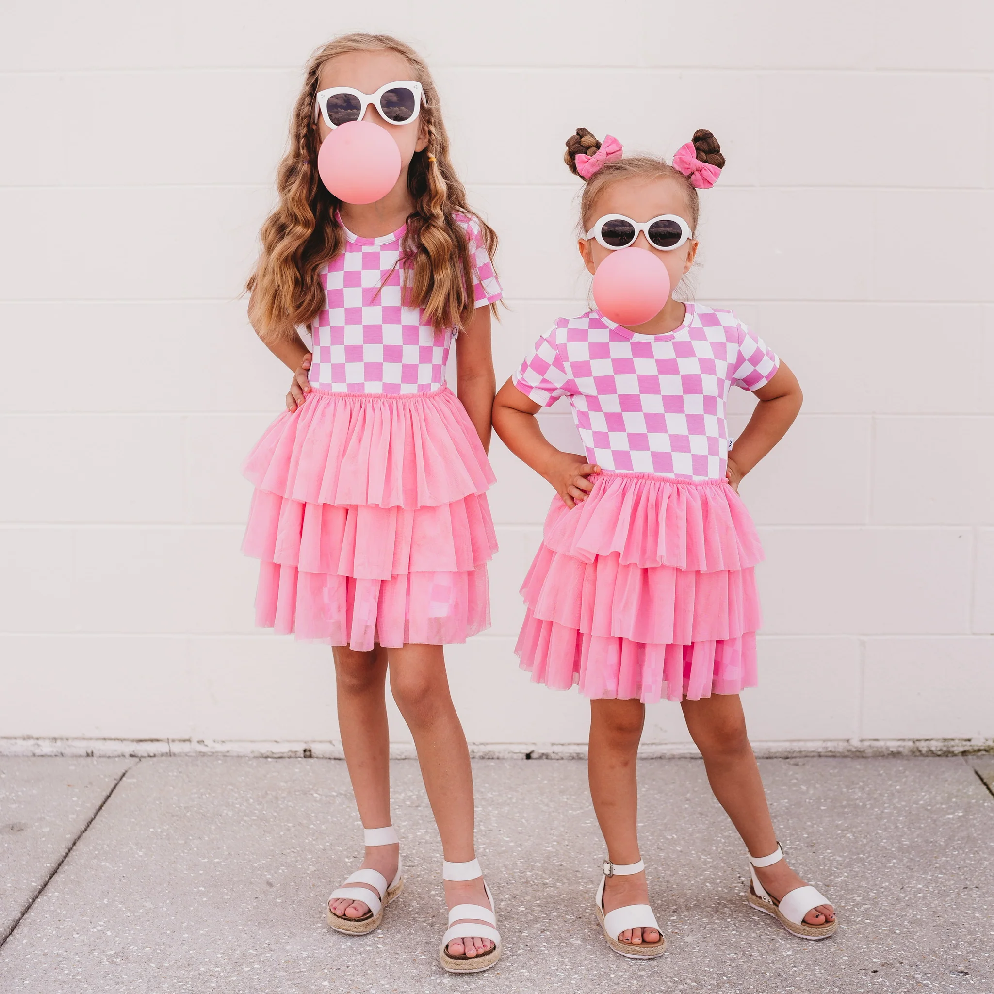 BUBBLEGUM CHECKERS DREAM TUTU DRESS - Image 7