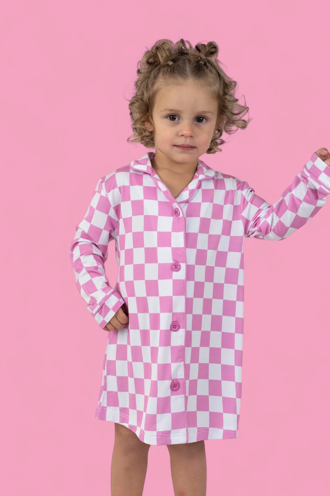 BUBBLEGUM CHECKERS GIRL'S DREAM GOWN - Image 10