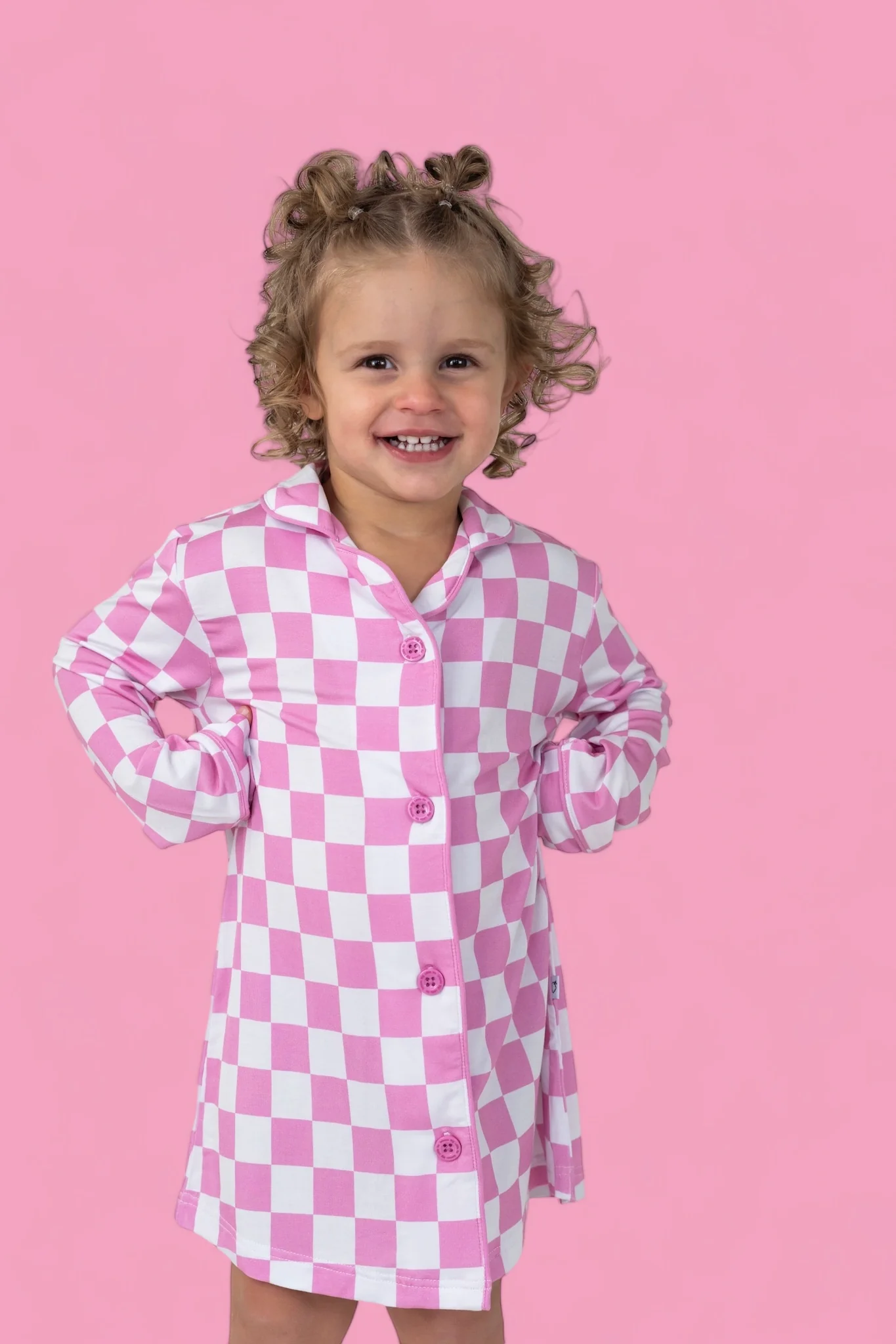BUBBLEGUM CHECKERS GIRL'S DREAM GOWN - Image 7