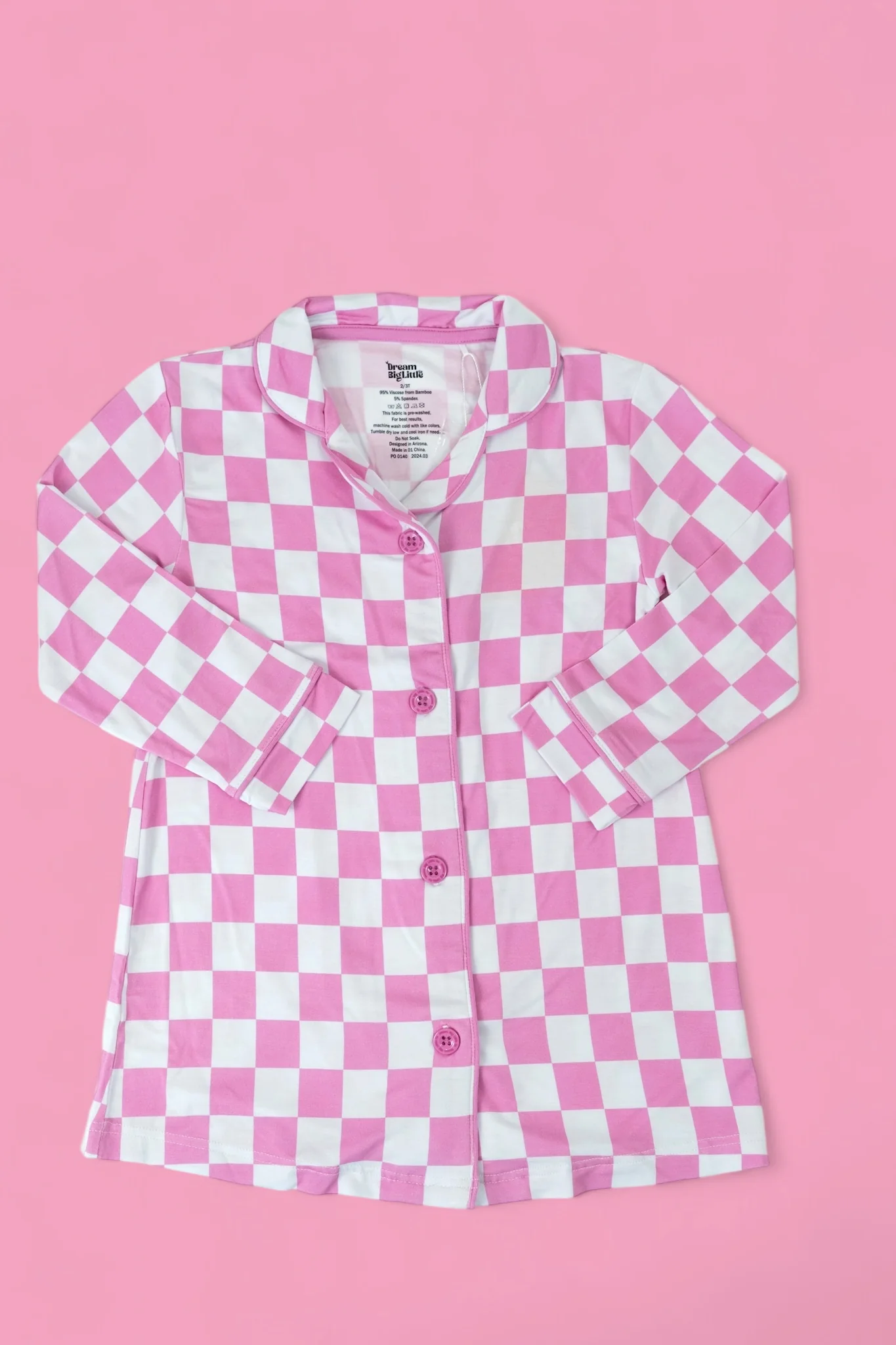 BUBBLEGUM CHECKERS GIRL'S DREAM GOWN - Image 8