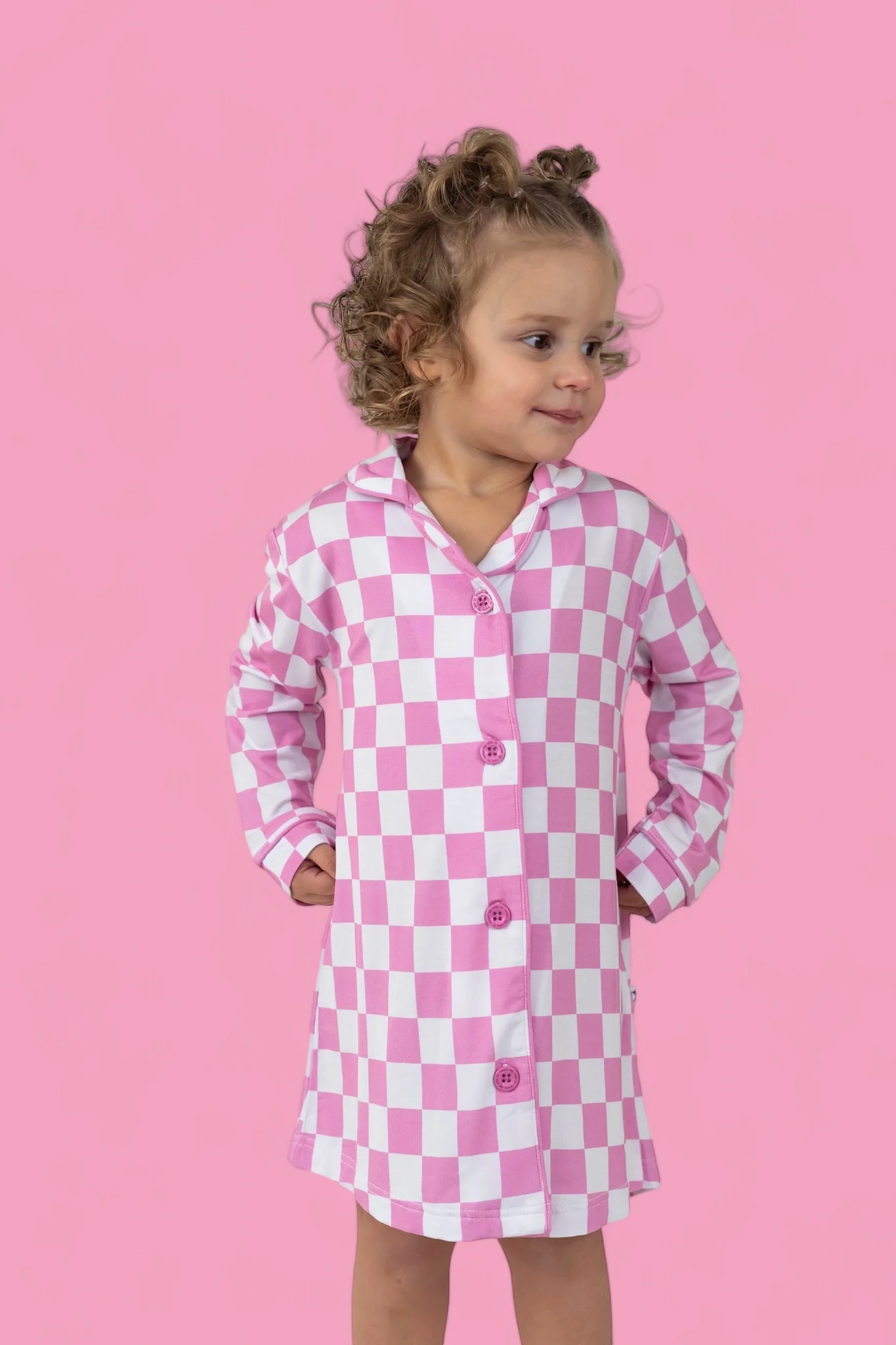 BUBBLEGUM CHECKERS GIRL'S DREAM GOWN - Image 9