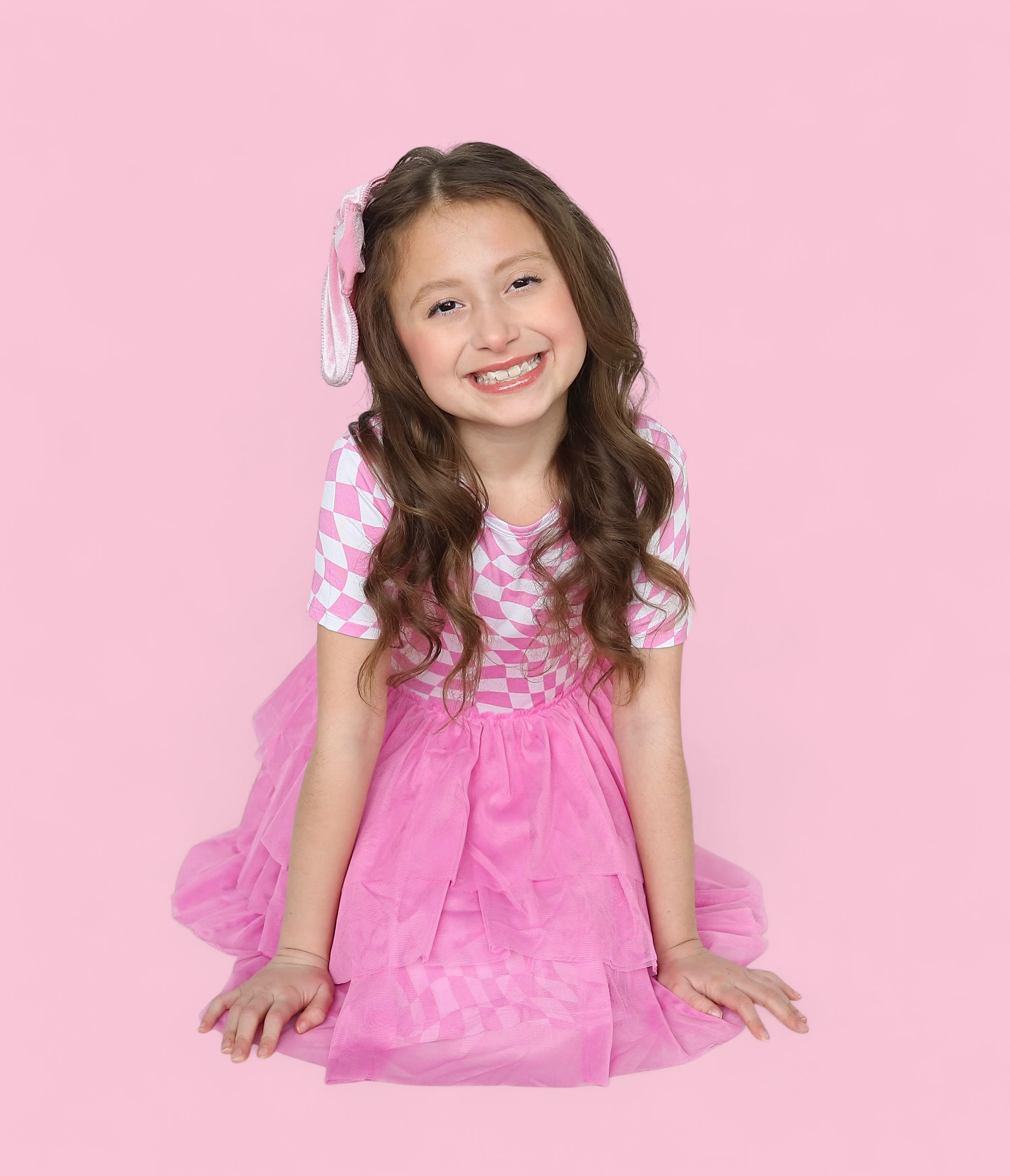 BUBBLEGUM WAVY CHECKERS DREAM TUTU DRESS - Image 11