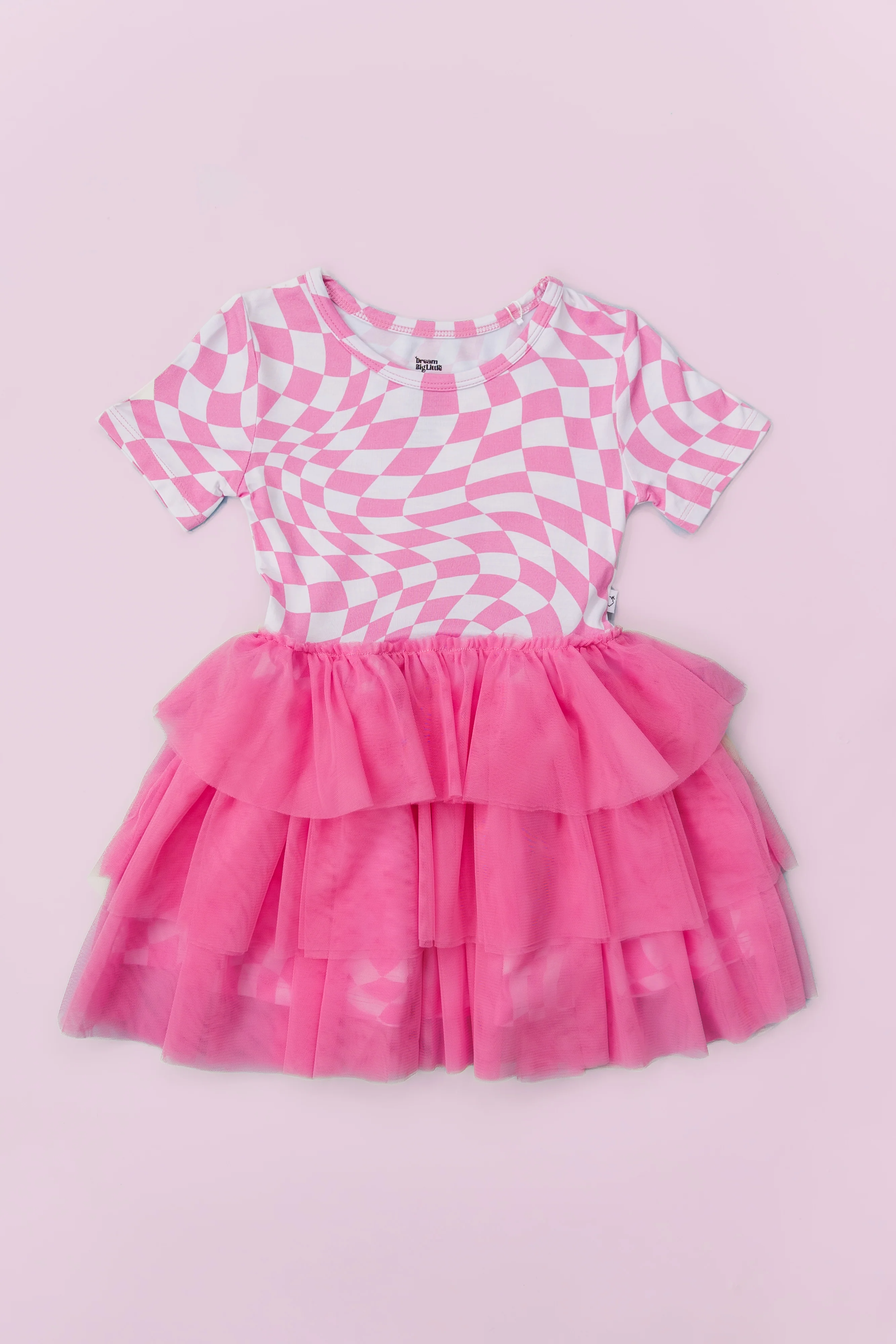 BUBBLEGUM WAVY CHECKERS DREAM TUTU DRESS - Image 4