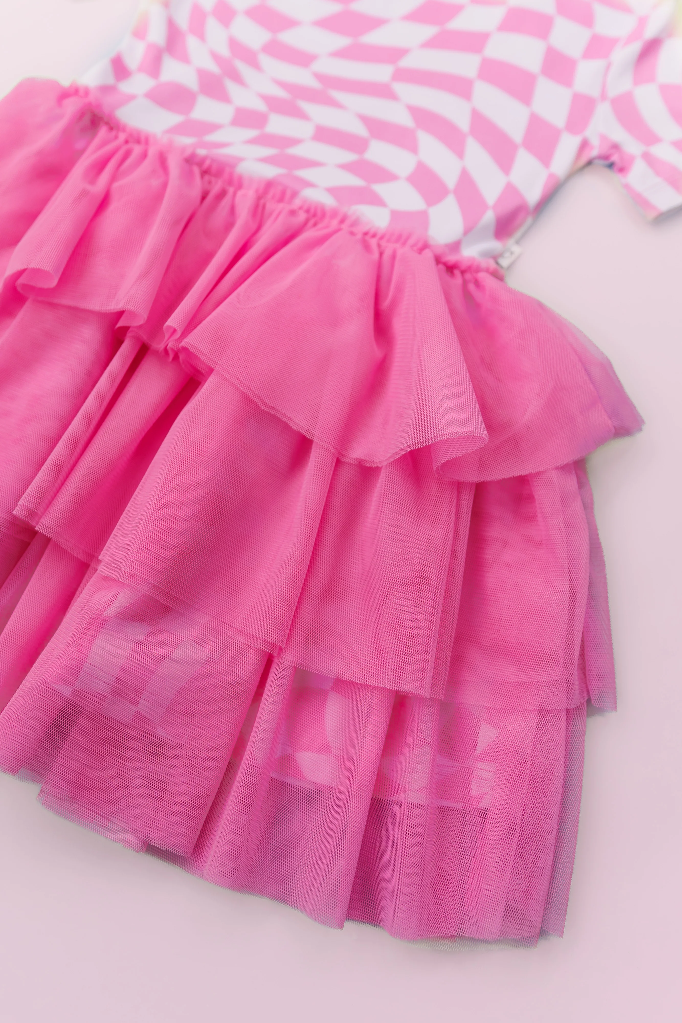 BUBBLEGUM WAVY CHECKERS DREAM TUTU DRESS - Image 6