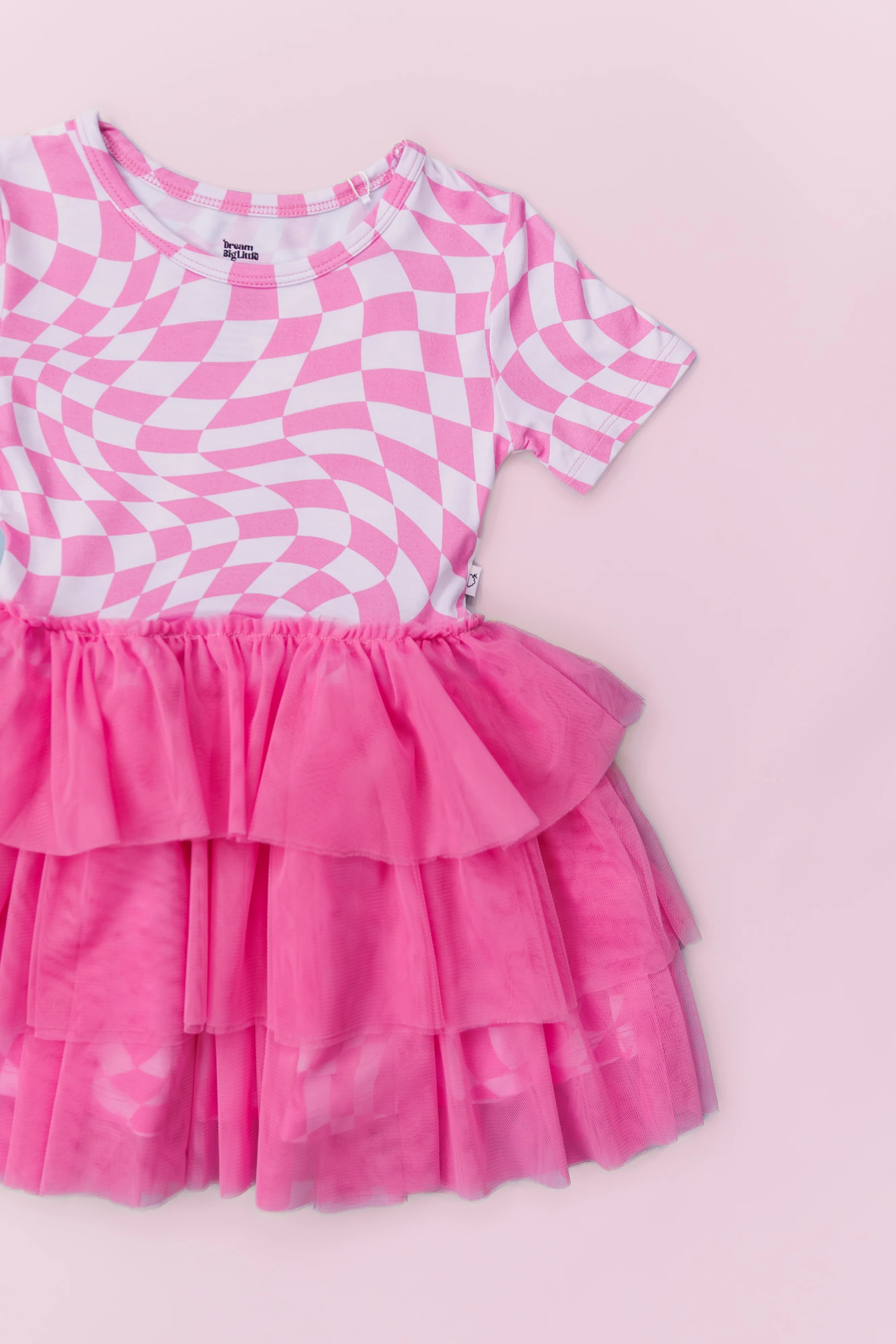 BUBBLEGUM WAVY CHECKERS DREAM TUTU DRESS - Image 8