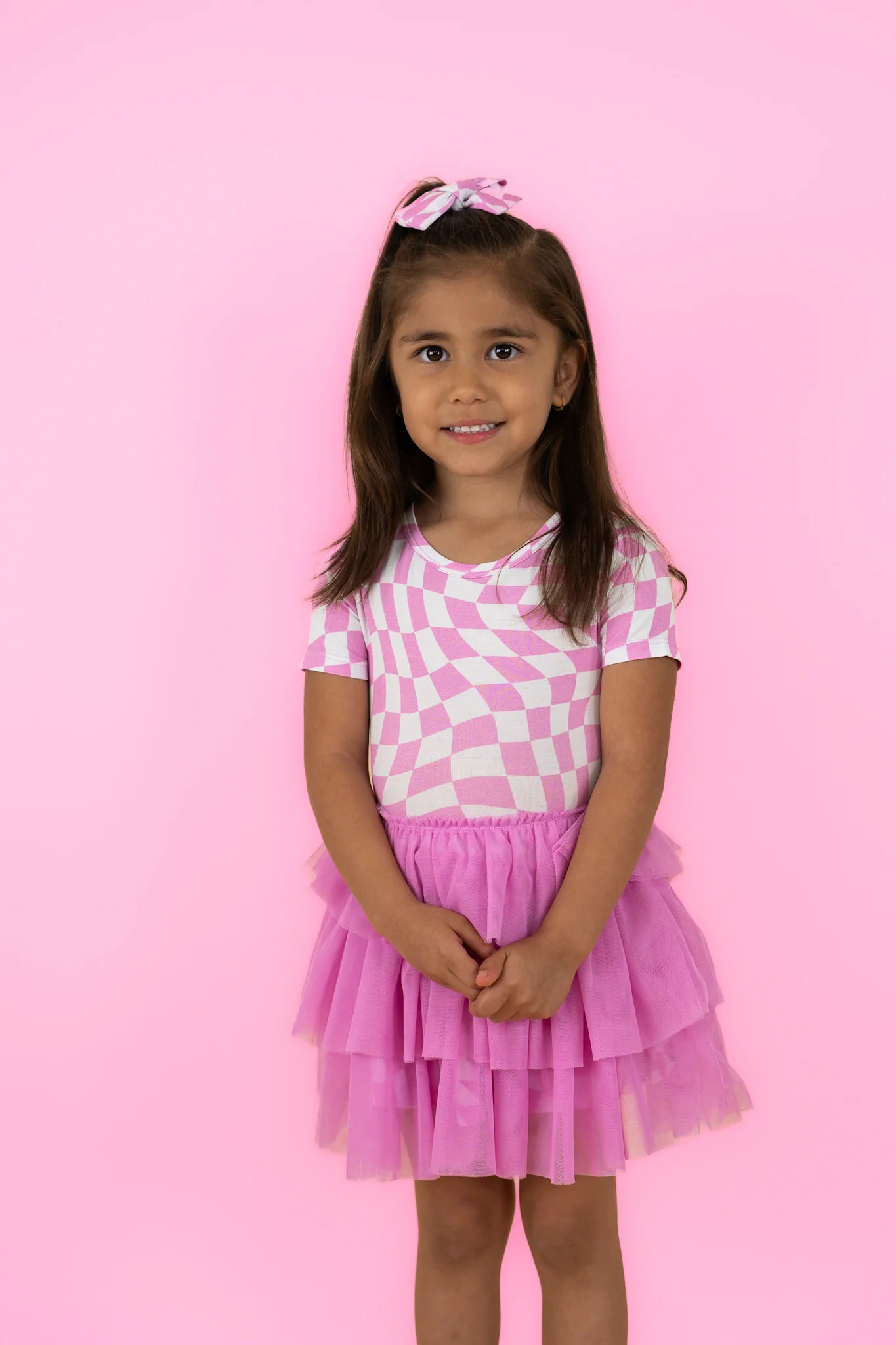 BUBBLEGUM WAVY CHECKERS DREAM TUTU DRESS - Image 9