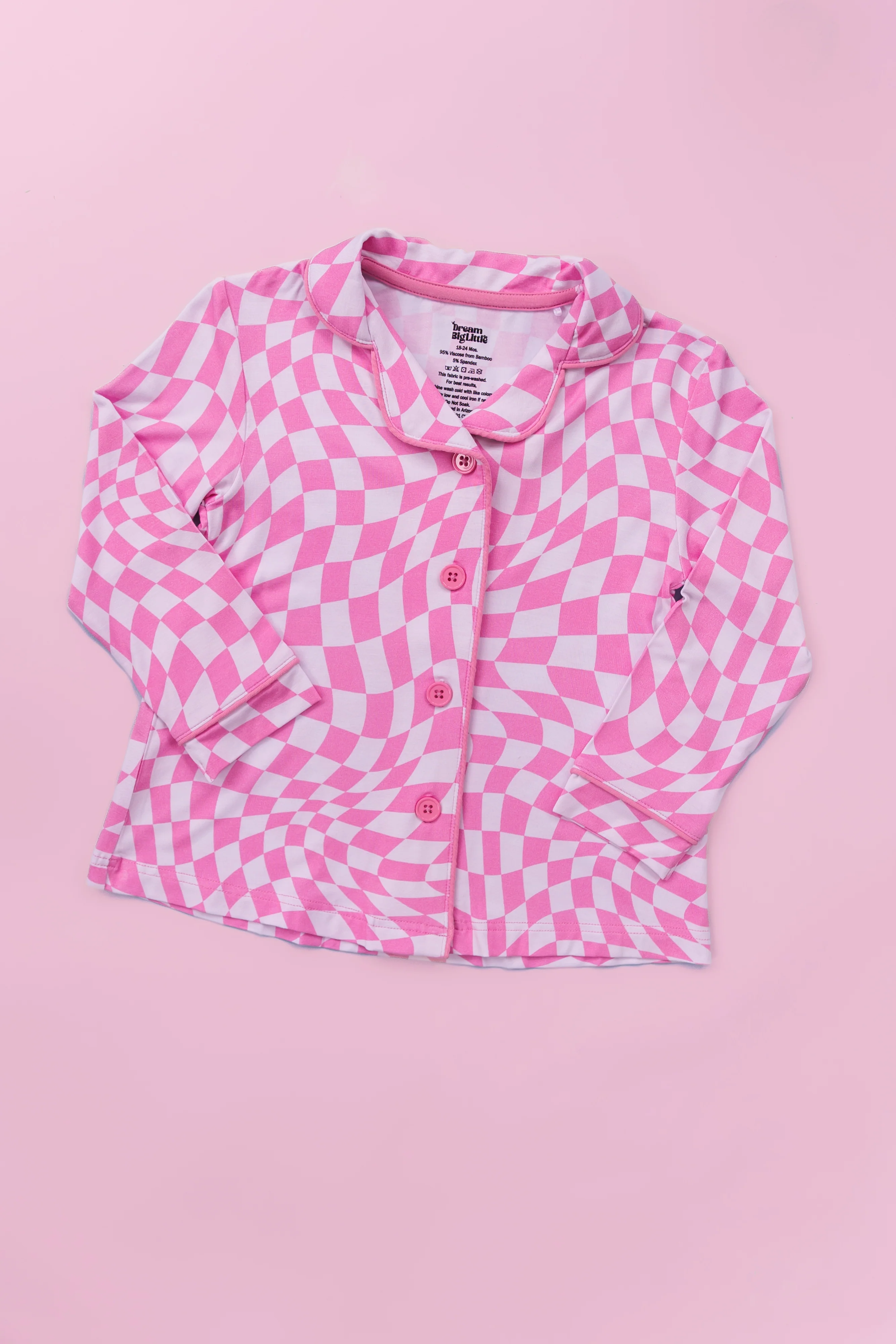 BUBBLEGUM WAVY CHECKERS GIRL'S DREAM GOWN - Image 6